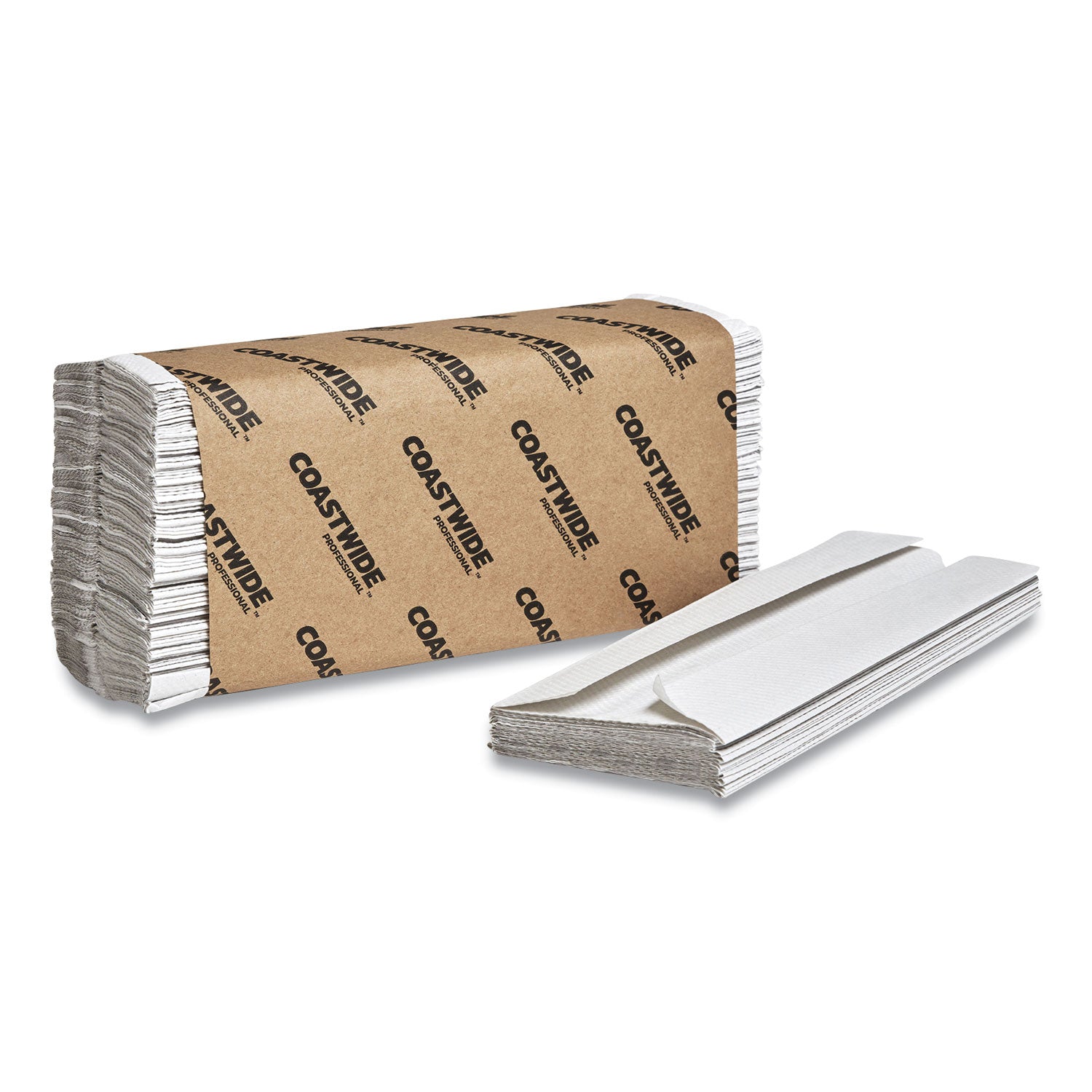 recycled-c-fold-paper-towels-1-ply-10-x-13-white-150-sheets-pack-16-packs-carton_cwz887847 - 1