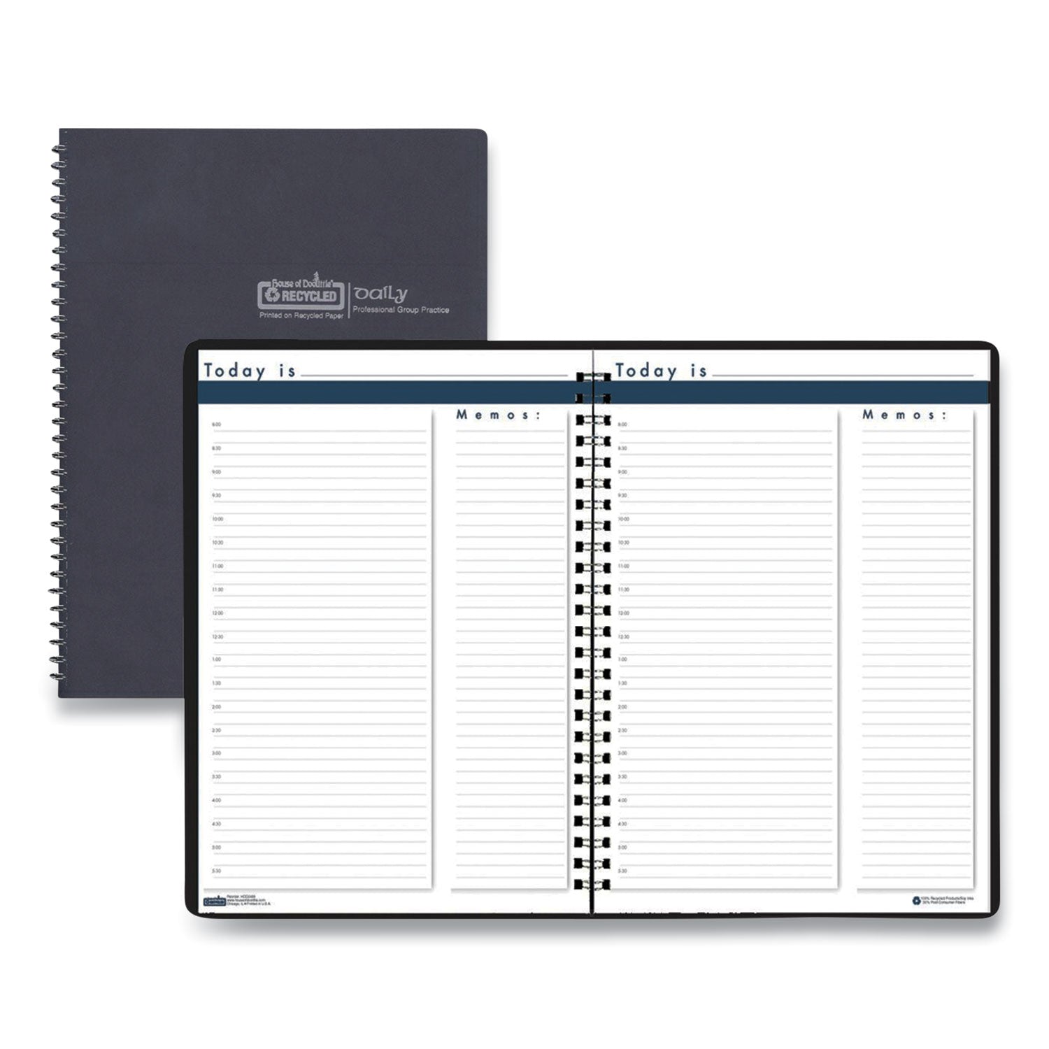 recycled-nondated-assignment-book-for-intermediate-grades-40-weeks-eight-subject-day-blue-cover-100-11-x-85-sheets_hod58807 - 1