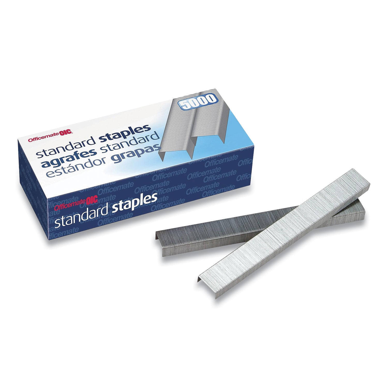 Standard Staples, 0.25" Leg, 0.5" Crown, Steel, 5,000/Box -