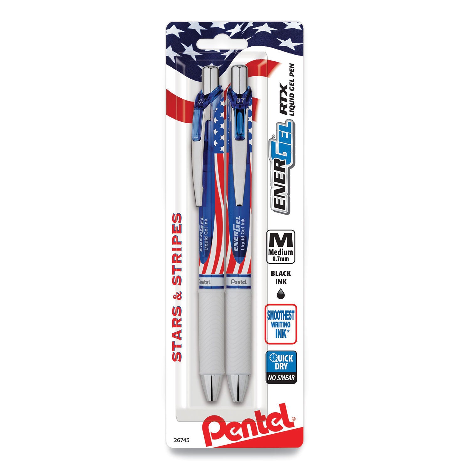 energel-rtx-stars-and-stripes-gel-pen-retractable-medium-07-mm-black-ink-red-white-blue-barrel-2-pack_penbl77usabp2a - 2