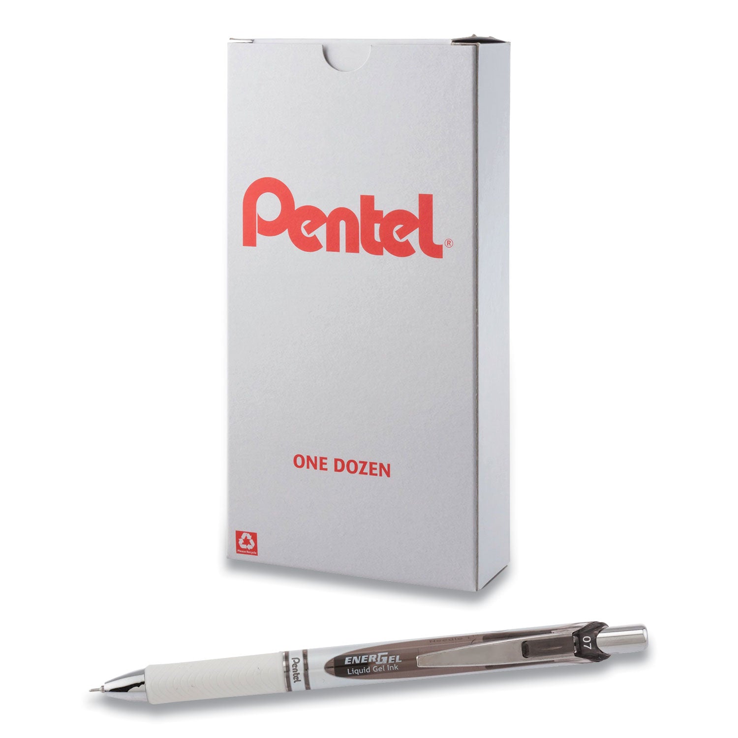 energel-pearl-gel-pen-retractable-medium-07-mm-black-ink-white-black-barrel-dozen_penbln77pwa - 1