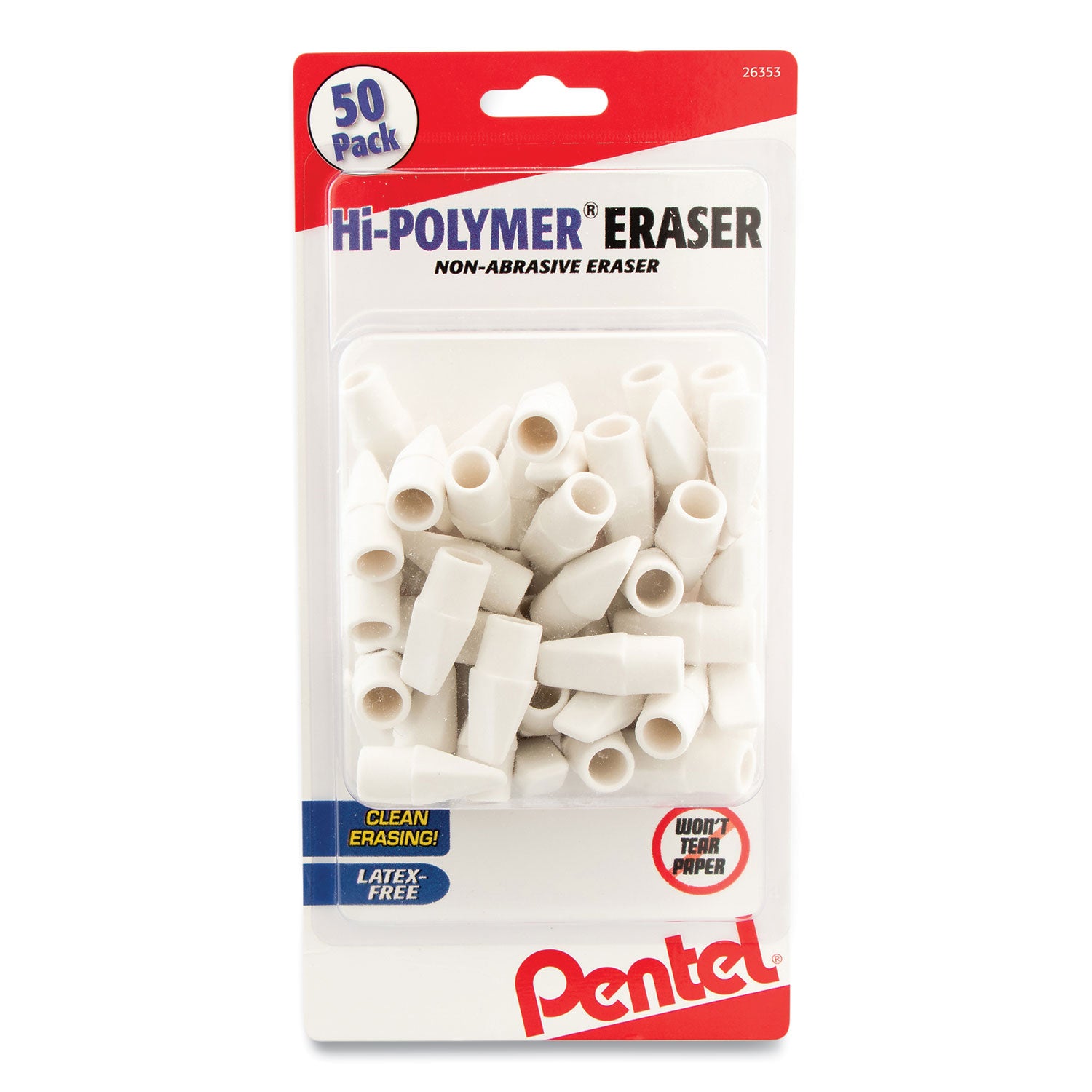 hi-polymer-cap-eraser-for-pencil-marks-white-50-pack_penzeh02bp50 - 1