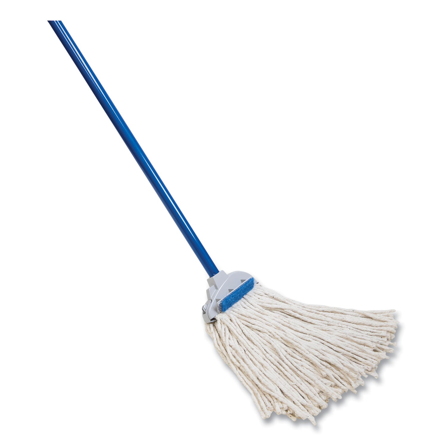 super-scrubber-wet-mop-white-cotton-head-48-blue-powder-coated-steel-handle_qck25zqk - 1