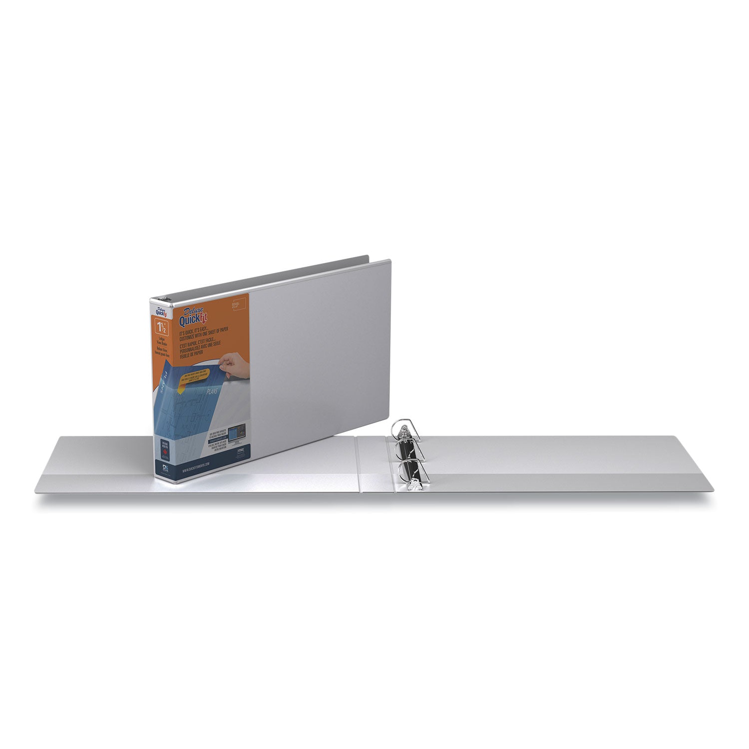 quickfit-ledger-d-ring-view-binder-3-rings-15-capacity-11-x-17-white_stw94020 - 2