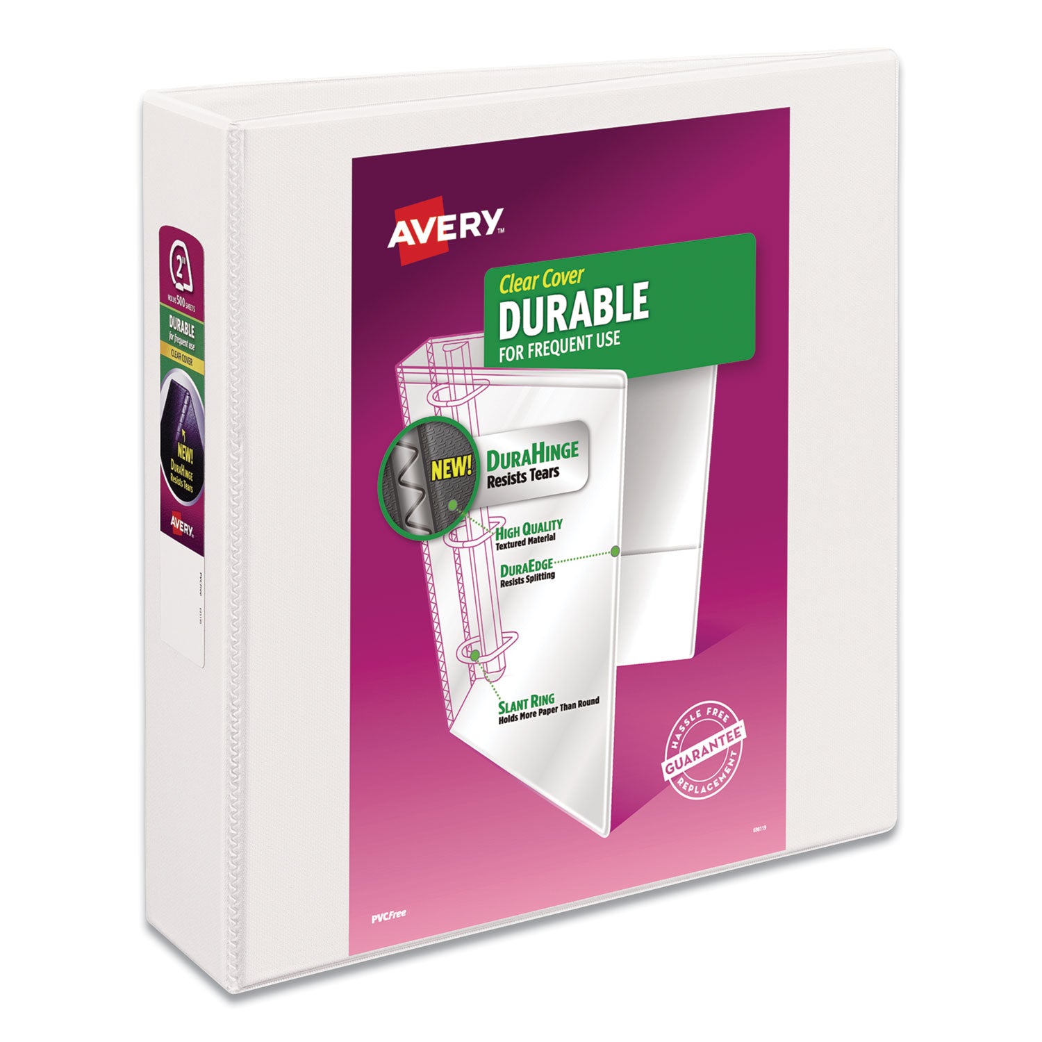 durable-view-binder-with-durahinge-and-slant-rings-3-rings-2-capacity-11-x-85-white-4-pack_ave17577 - 1