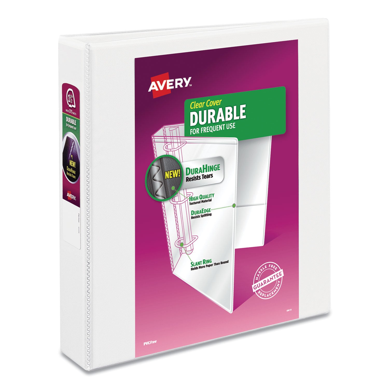 durable-view-binder-with-durahinge-and-slant-rings-3-rings-15-capacity-11-x-85-white-4-pack_ave17576 - 1