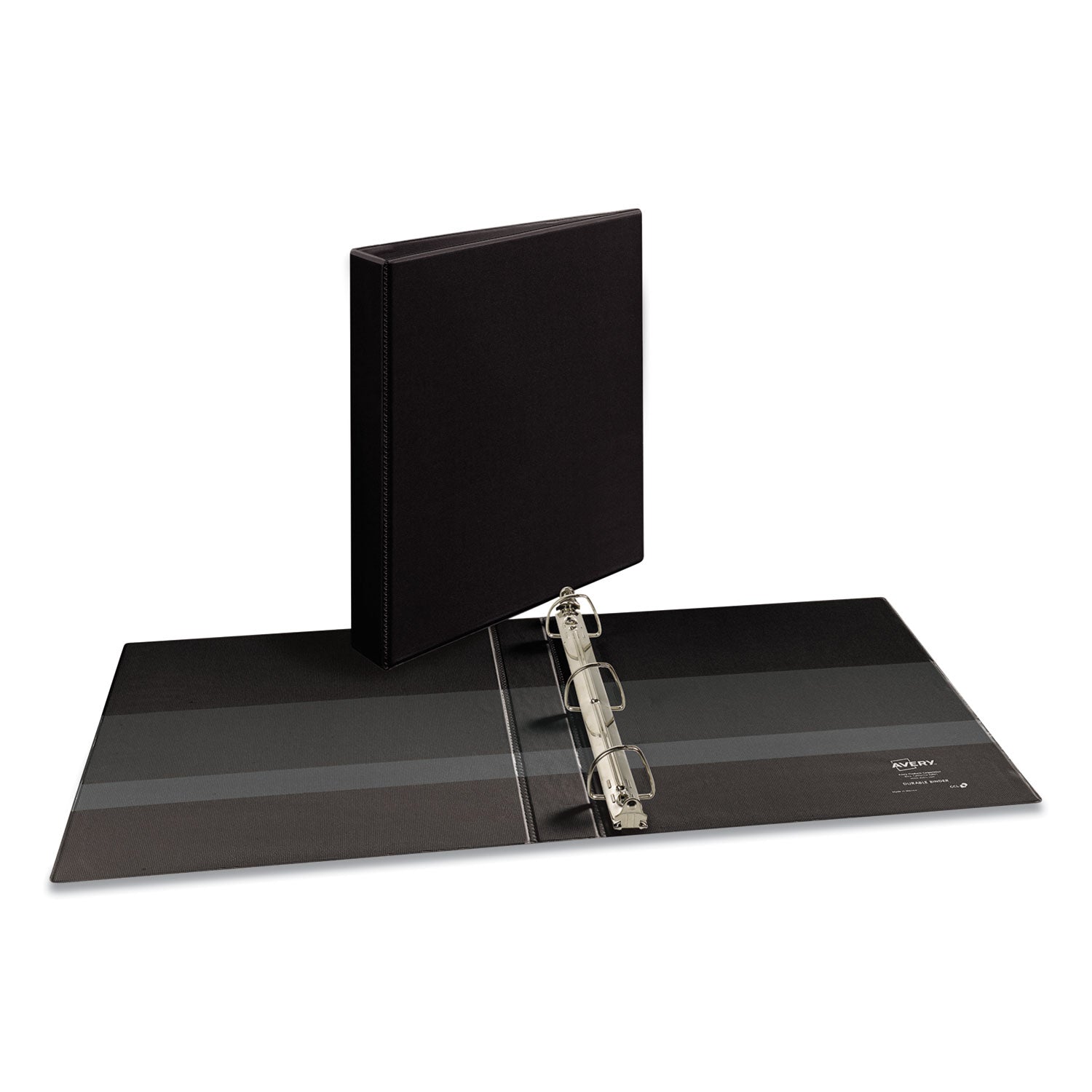 Durable View Binder with DuraHinge and EZD Rings, 3 Rings, 1" Capacity, 11 x 8.5, Black, (9300) -