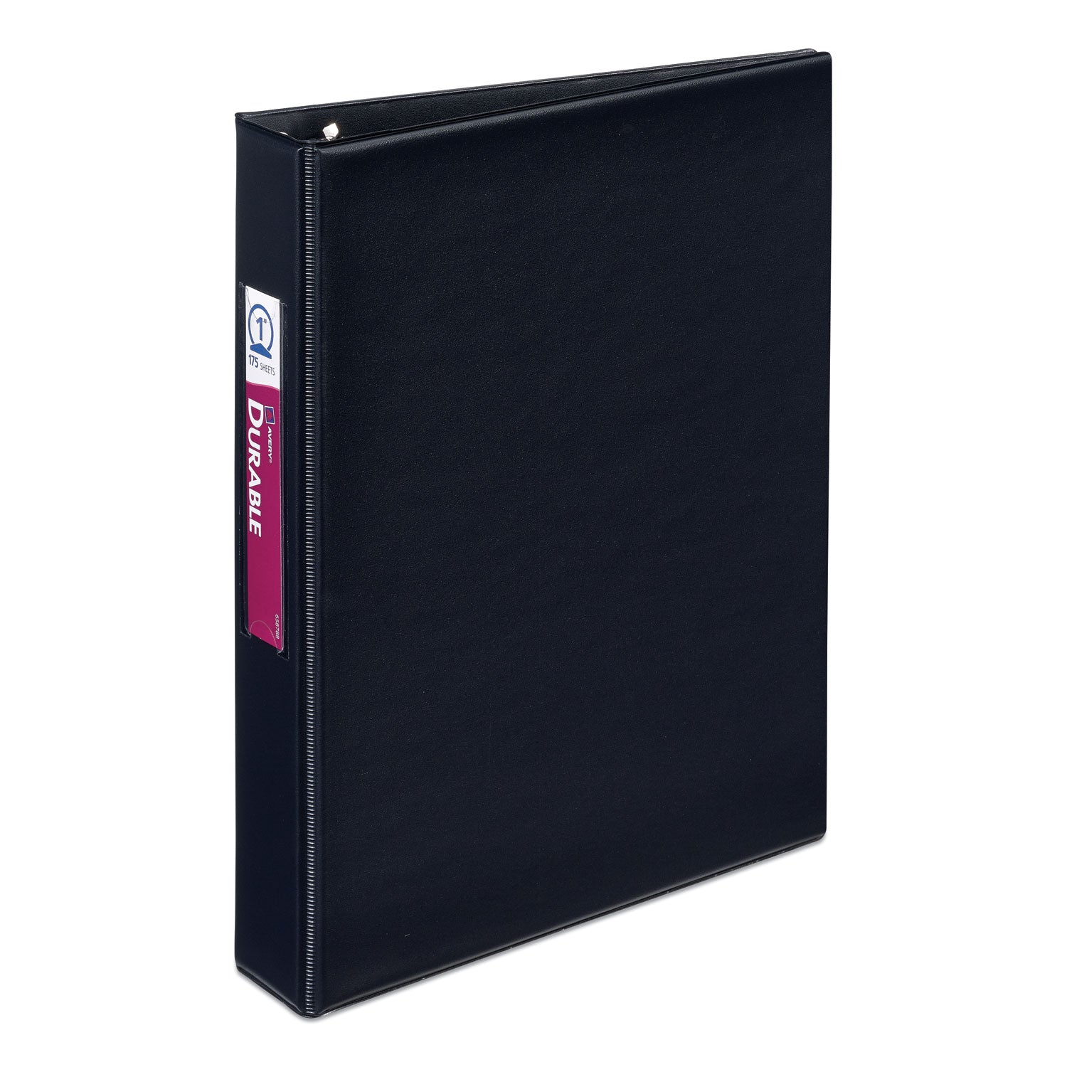 Mini Size Durable Non-View Binder with Round Rings, 3 Rings, 1" Capacity, 8.5 x 5.5, Black -