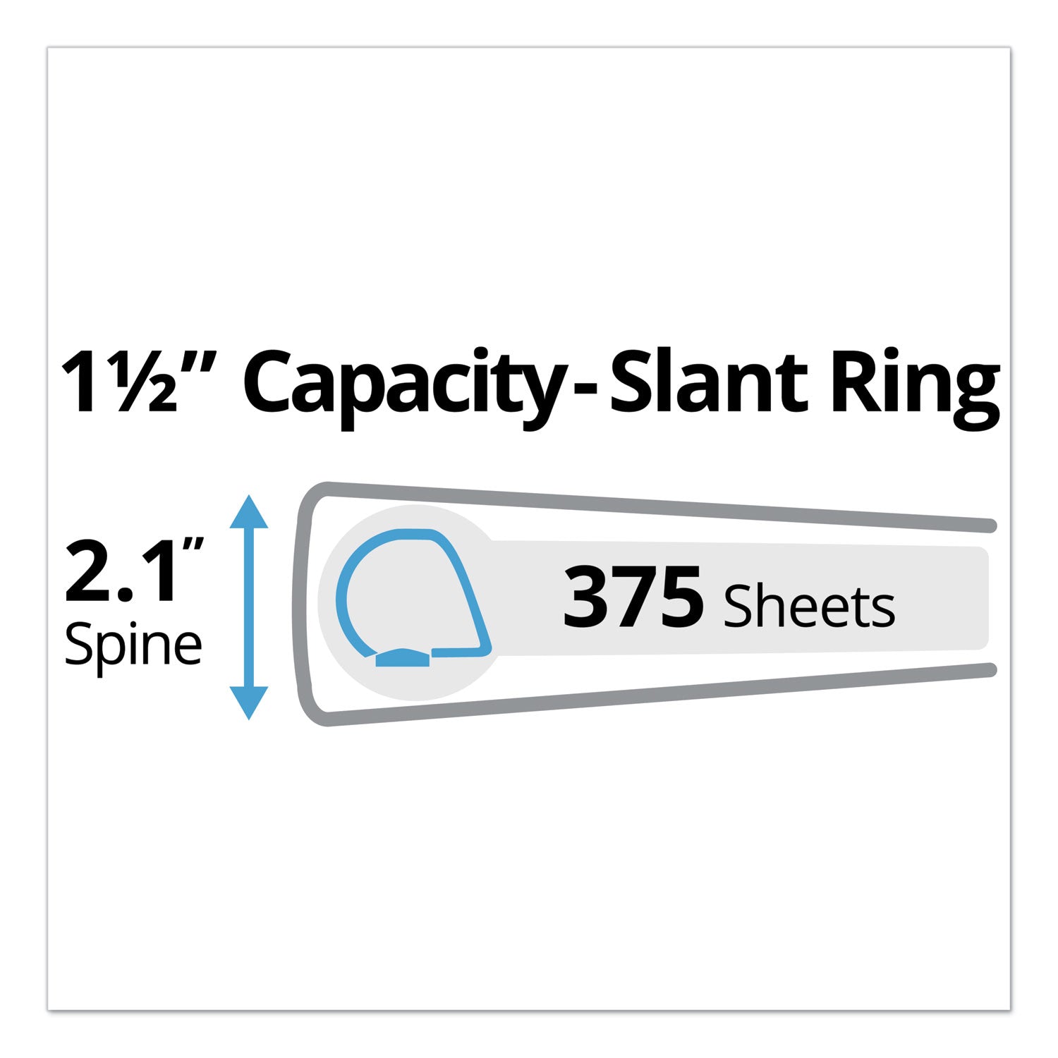 Durable Non-View Binder with DuraHinge and Slant Rings, 3 Rings, 1.5" Capacity, 11 x 8.5, Red - 2
