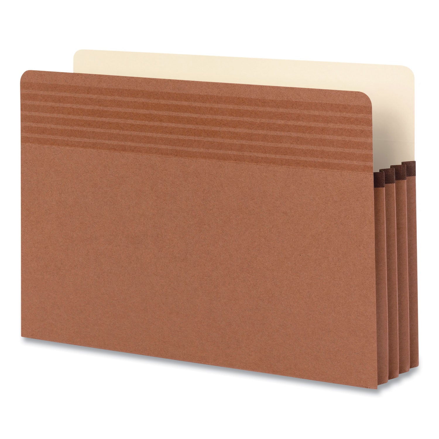Easy Grip Pockets, 3.5" Expansion, Legal Size, Redrope, 25/Box -