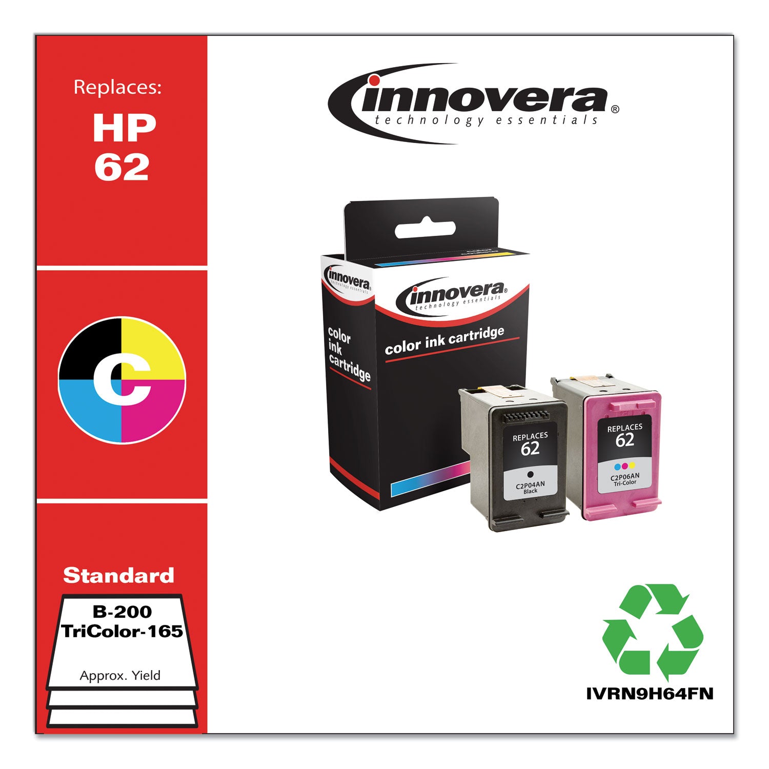 remanufactured-black-tri-color-ink-replacement-for-62-n9h64fn-200-165-page-yield_ivrn9h64fn - 2