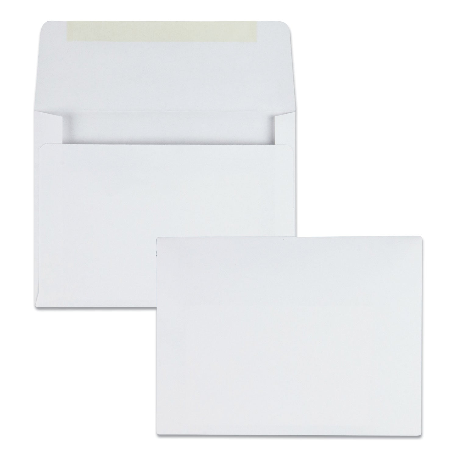 Greeting Card/Invitation Envelope, A-2, Square Flap, Gummed Closure, 4.38 x 5.75, White, 500/Box -