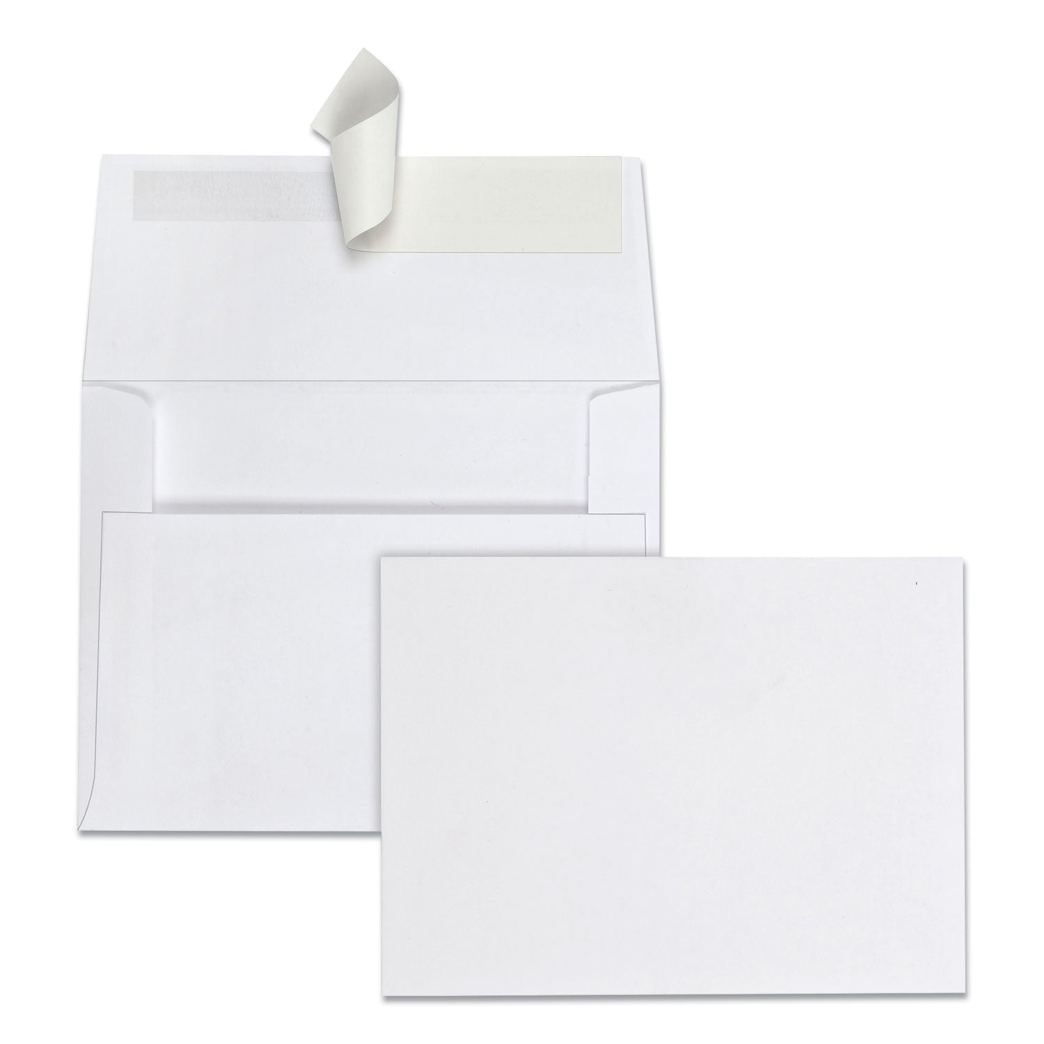 Greeting Card/Invitation Envelope, A-2, Square Flap, Redi-Strip Adhesive Closure, 4.38 x 5.75, White, 100/Box -