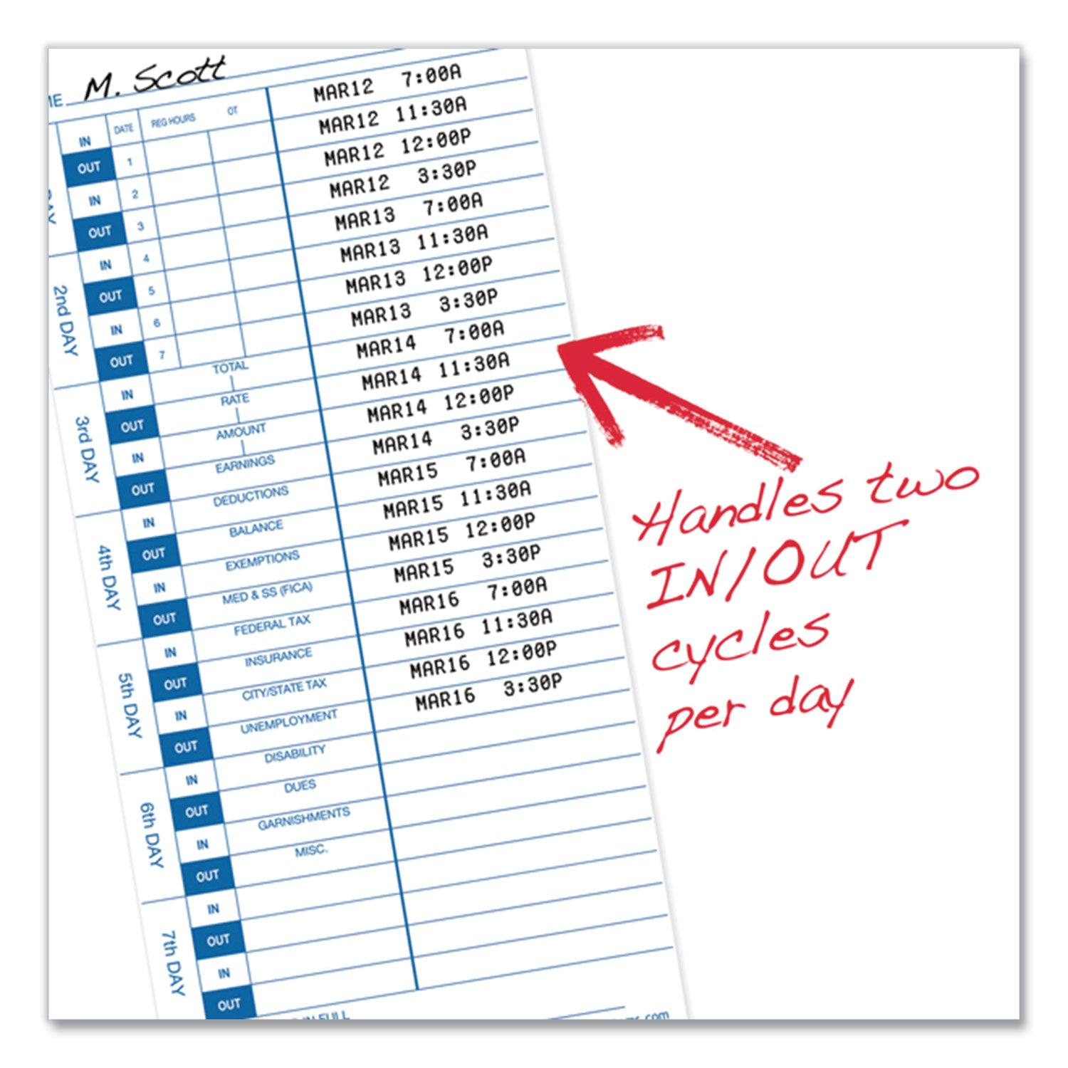 time-clock-cards-for-pyramid-technologies-3000-one-side-4-x-9-100-pack_pti3510010 - 2