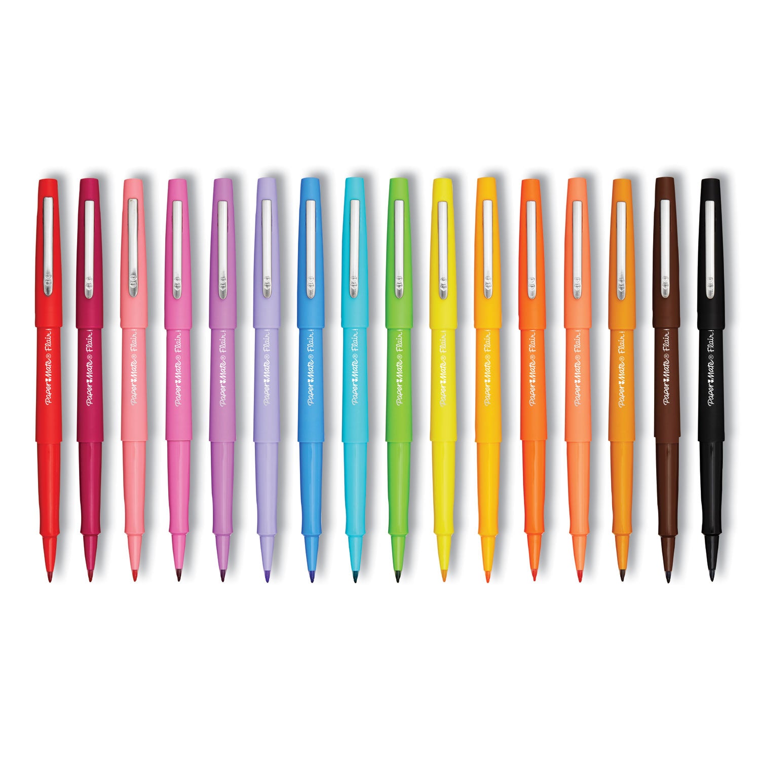 flair-scented-felt-tip-porous-point-pen-sunday-brunch-scents-stick-medium-07-mm-assorted-ink-and-barrel-colors-16-pack_pap2125408 - 1