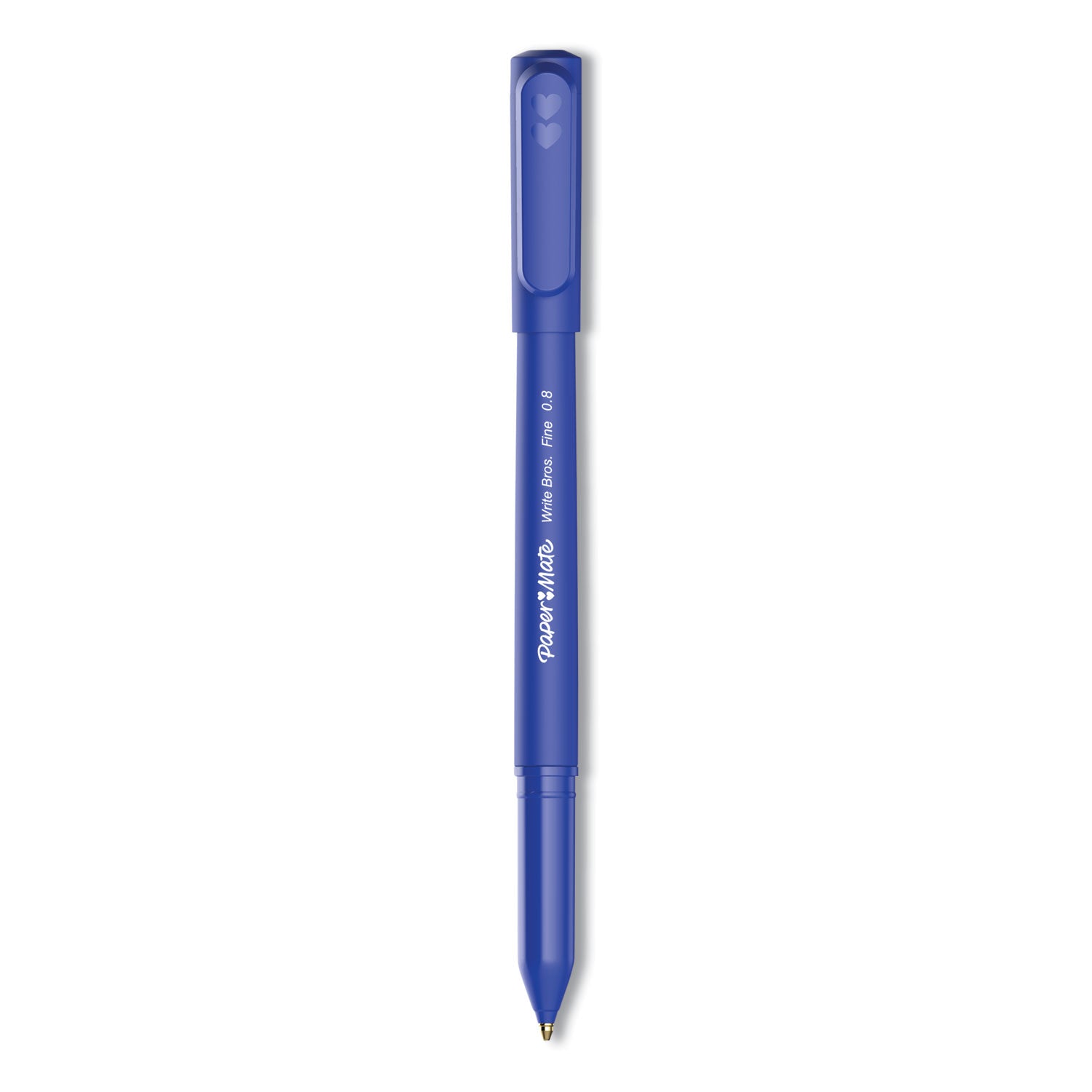 write-bros-ballpoint-pen-stick-fine-08-mm-blue-ink-blue-barrel-dozen_pap2124512 - 1