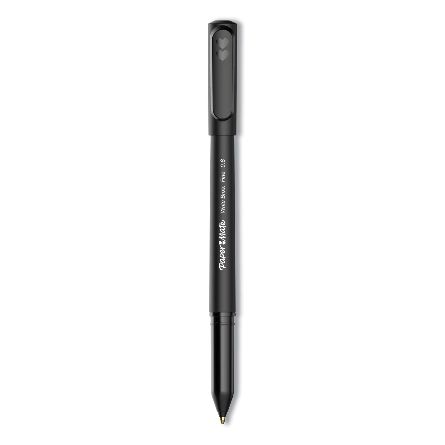 write-bros-ballpoint-pen-stick-fine-08-mm-black-ink-black-barrel-dozen_pap2124515 - 1