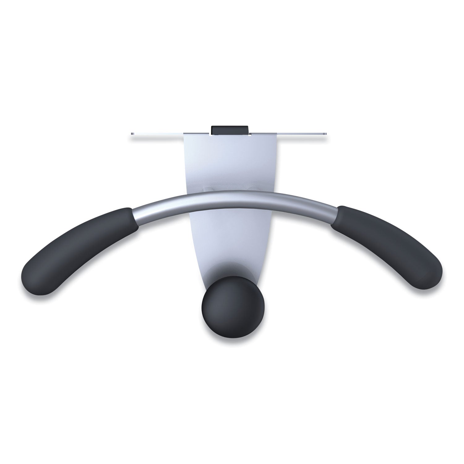 Hanger Shaped Partition Coat Hook, Metal/Foam/ABS, Silver/Black -