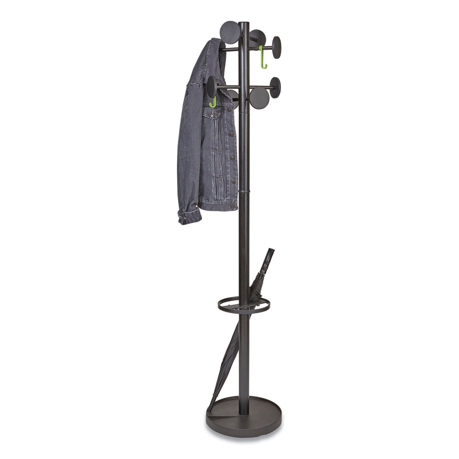 stan3-steel-coat-rack-stand-alone-rack-eight-knobs-15w-x-15d-x-693h-black_abapmstan3n - 2