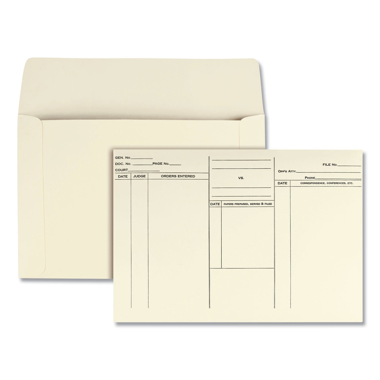 Attorney's Envelope/Transport Case File, Cheese Blade Flap, Fold-Over Closure, 10 x 14.75, Cameo Buff, 100/Box -