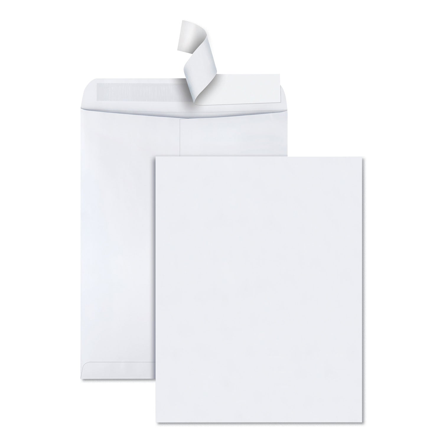 Redi-Strip Catalog Envelope, #15 1/2, Cheese Blade Flap, Redi-Strip Adhesive Closure, 12 x 15.5, White, 100/Box -