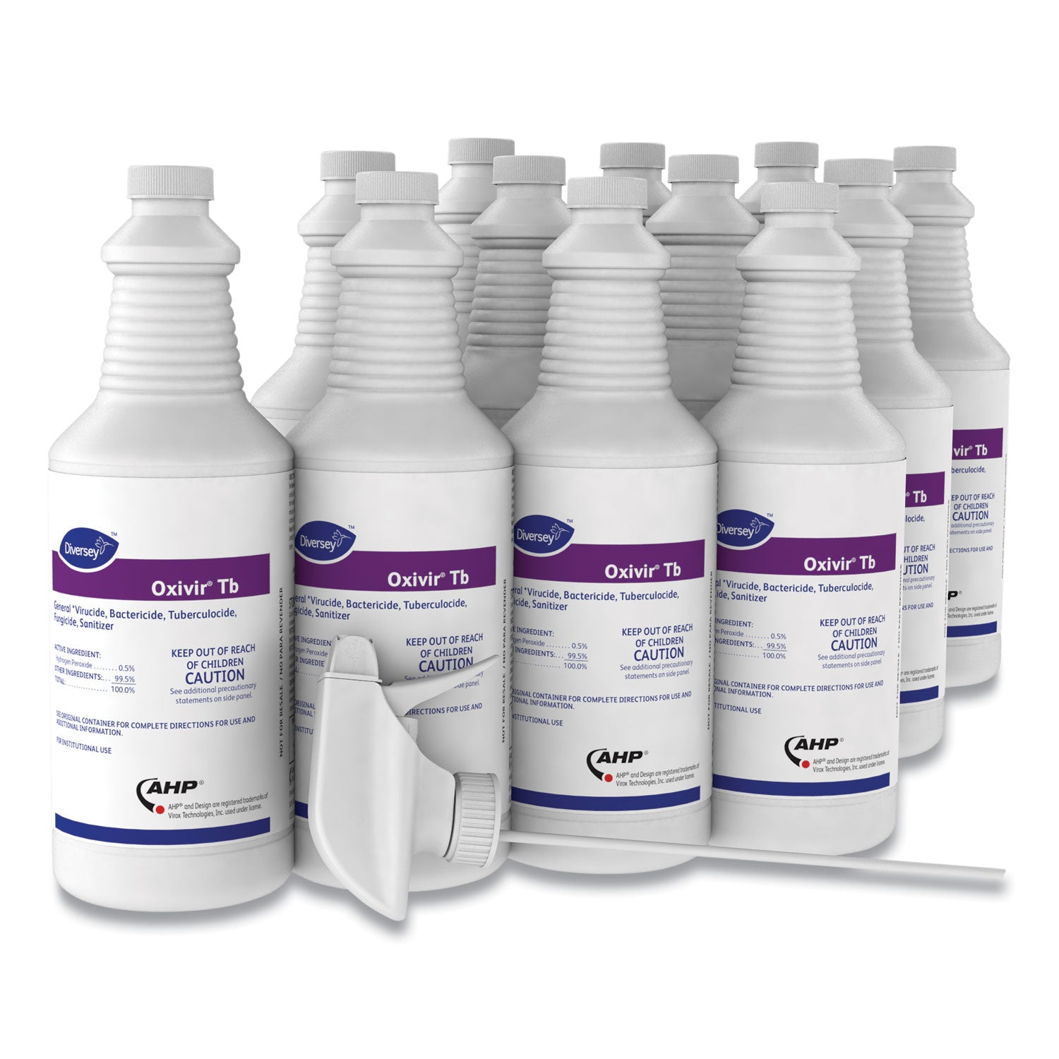 Oxivir TB One-Step Disinfectant Cleaner, 32 oz Bottle, 12/Carton -