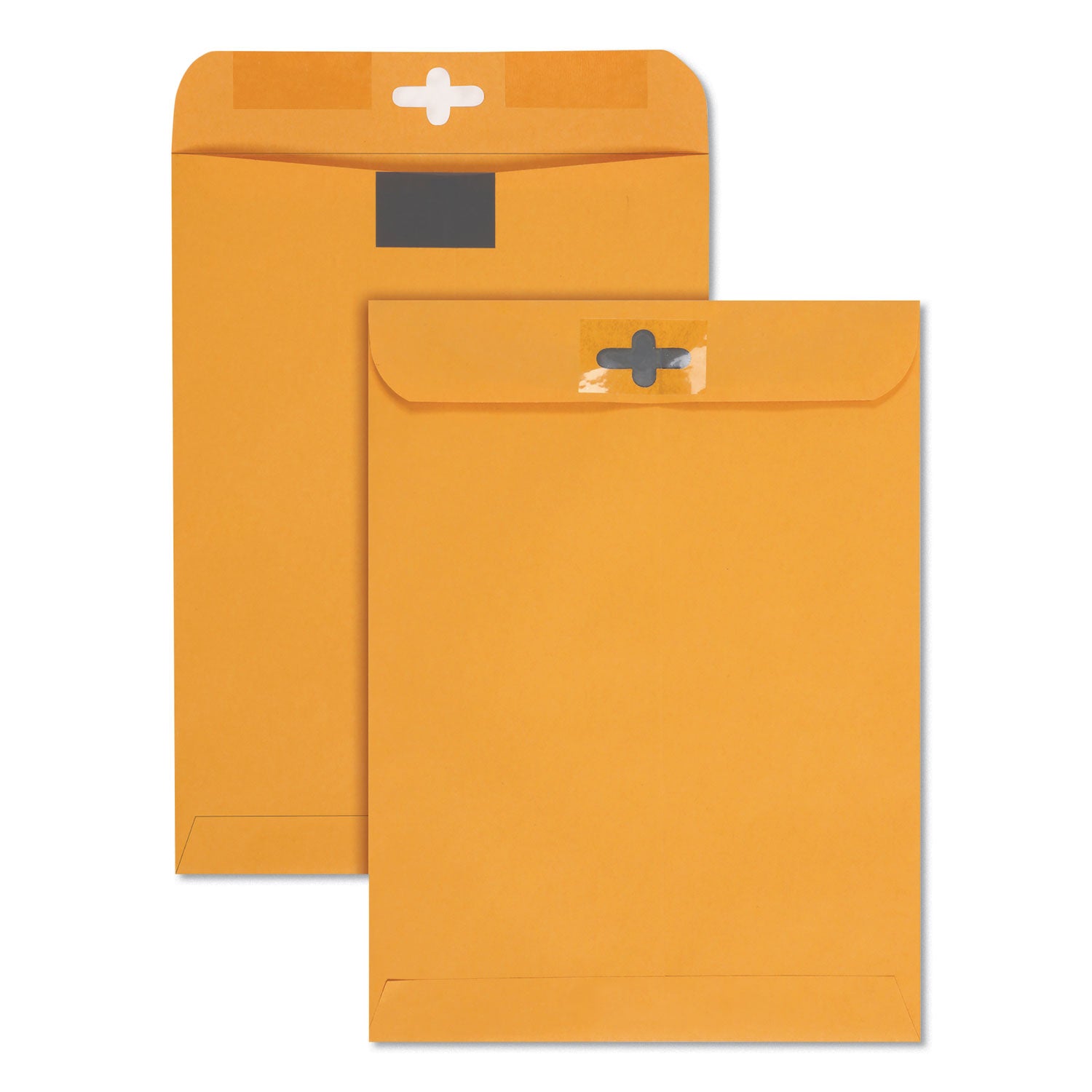 Postage Saving ClearClasp Kraft Envelope, #90, Cheese Blade Flap, ClearClasp Closure, 9 x 12, Brown Kraft, 100/Box -