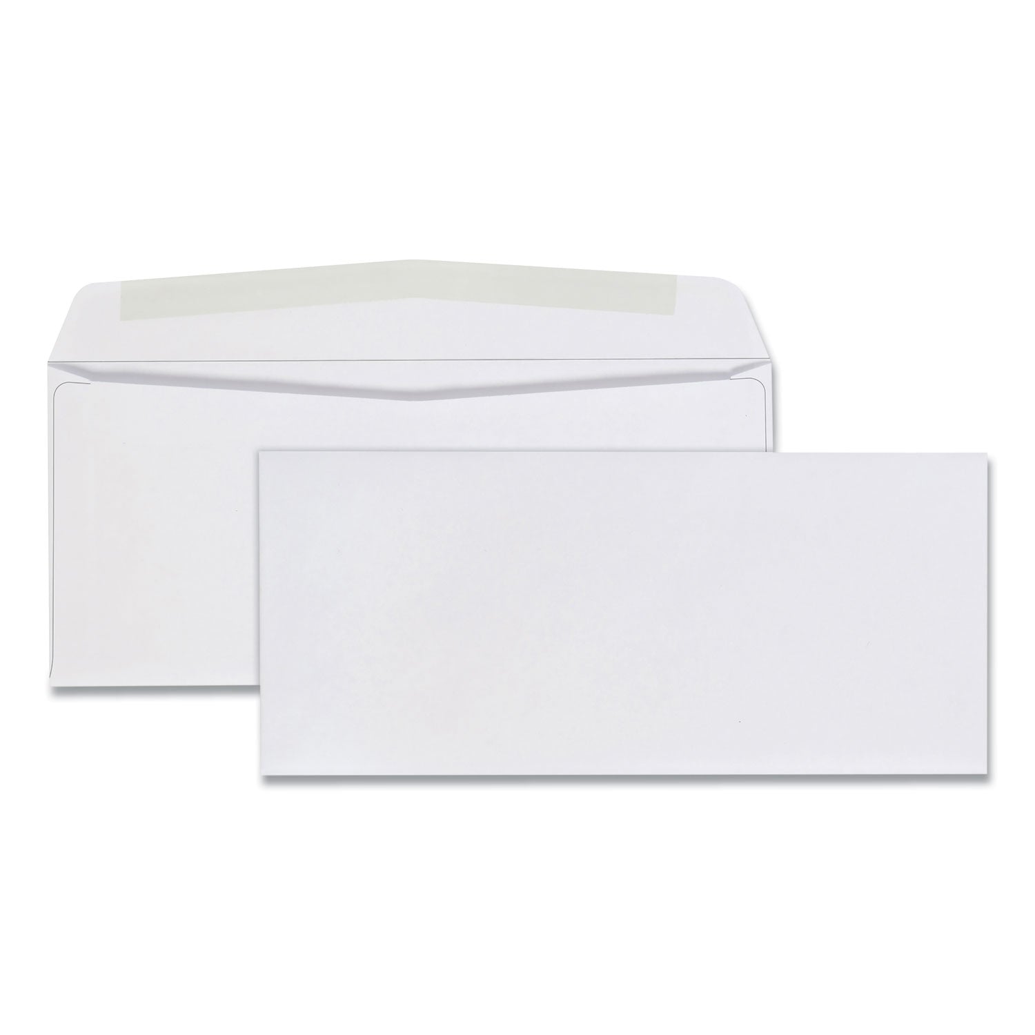 Business Envelope, #9, Commercial Flap, Diagonal Seam, Gummed Closure, 24 lb Bond Weight Paper, 3.88 x 8.88, White, 500/Box -