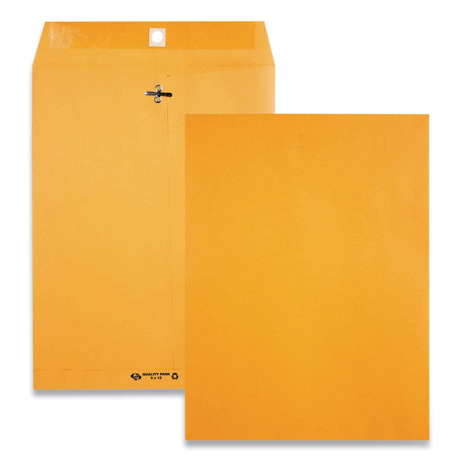Clasp Envelope, 28 lb Bond Weight Kraft, #90, Square Flap, Clasp/Gummed Closure, 9 x 12, Brown Kraft, 100/Box -