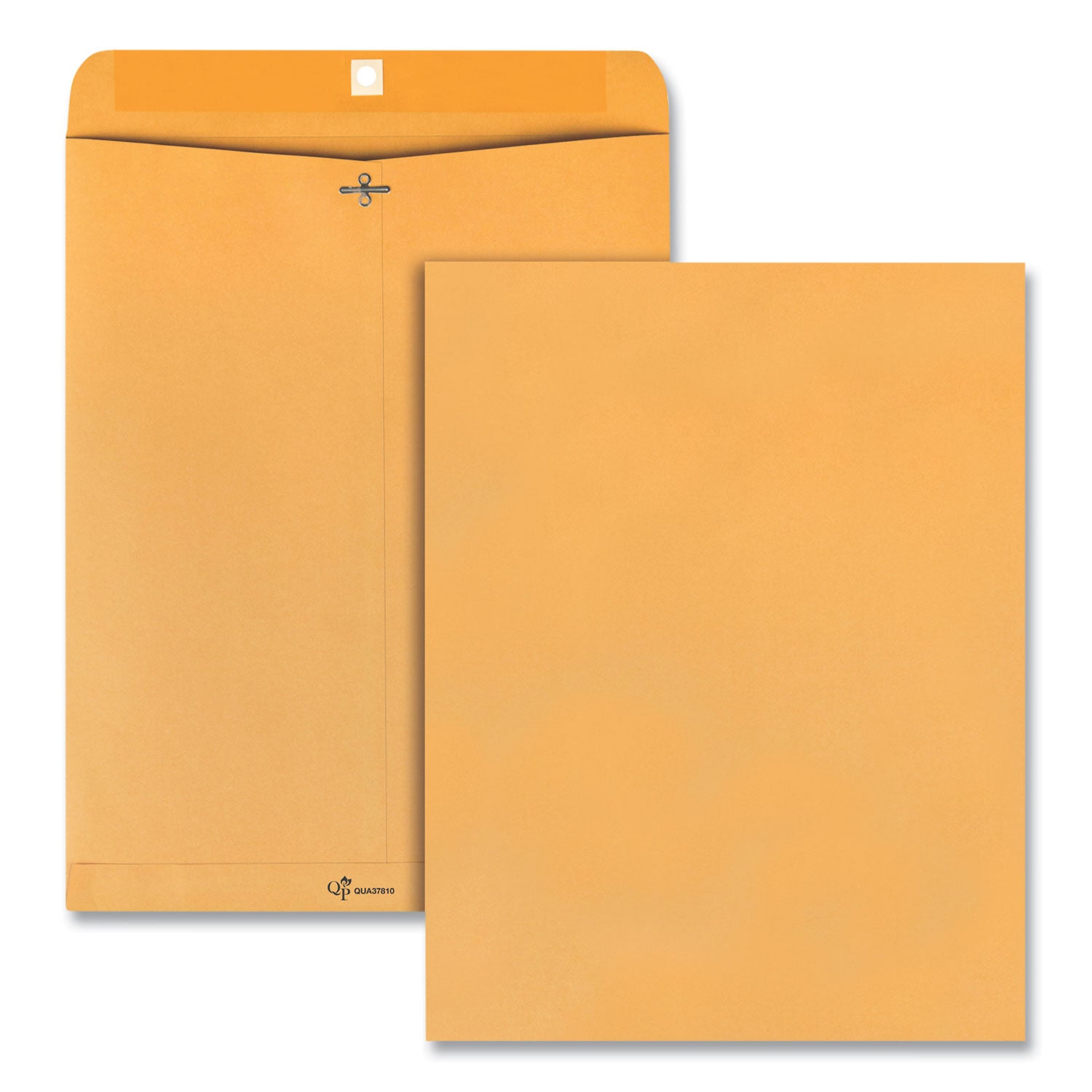 Clasp Envelope, 32 lb Bond Weight Kraft, #15 1/2, Square Flap, Clasp/Gummed Closure, 12 x 15.5, Brown Kraft, 100/Box -