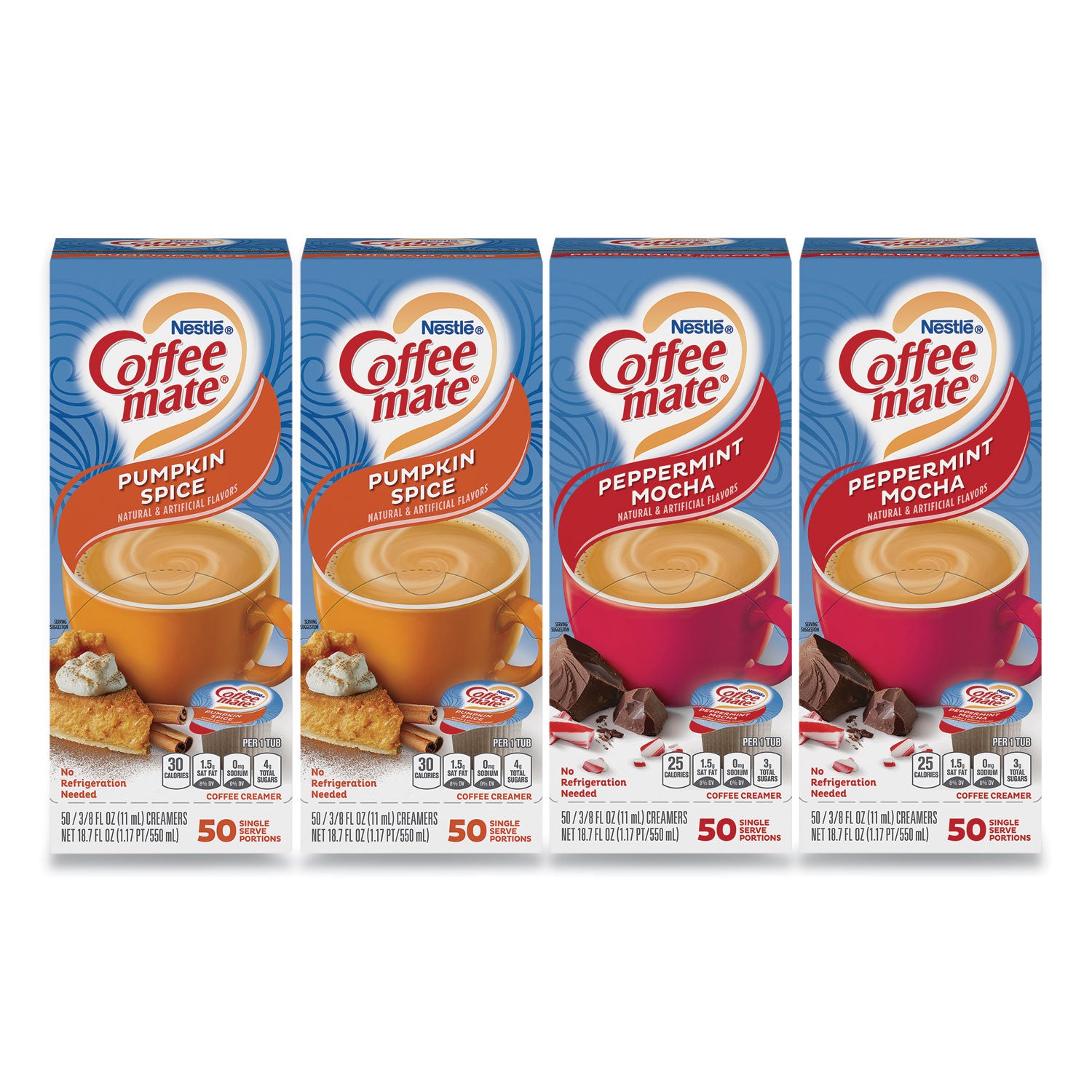 liquid-coffee-creamer-peppermint-mocha-pumpkin-spice-038oz-mini-cups-50-pk-4-pk-ct-ships-in-1-3-business-days_grr70000095 - 1