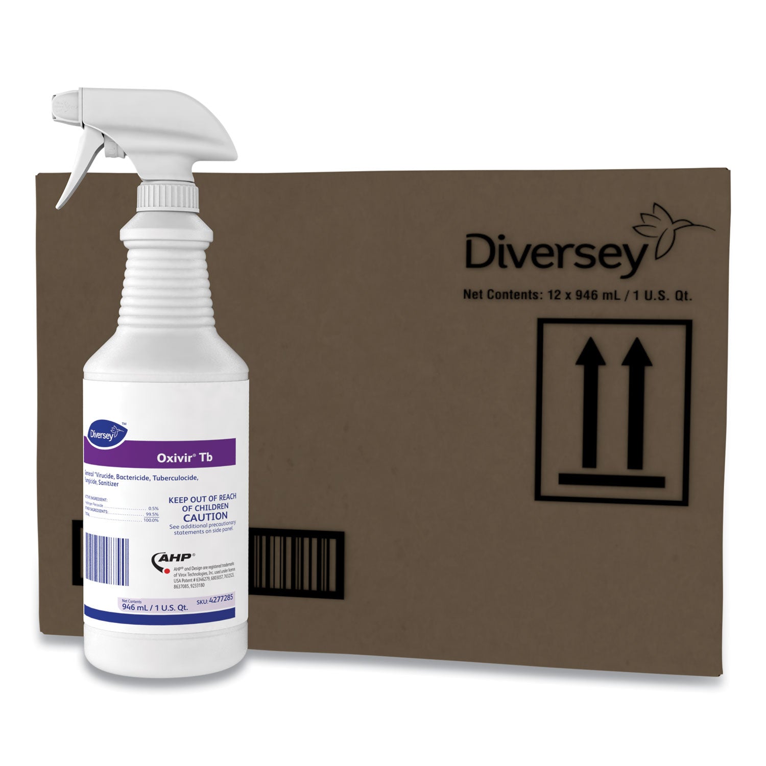 Oxivir TB One-Step Disinfectant Cleaner, 32 oz Bottle, 12/Carton -