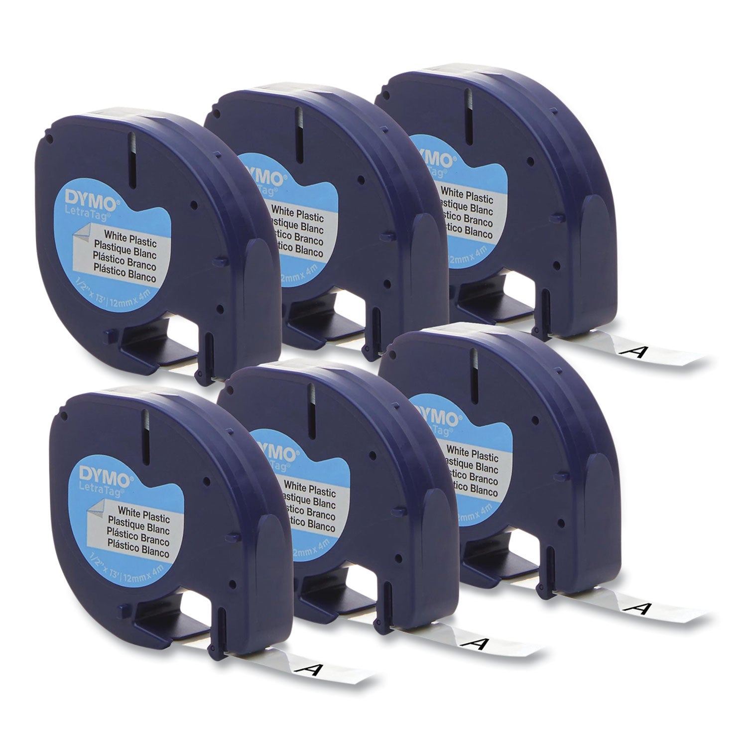 letratag-plastic-label-tape-cassette-05-x-13-ft-white-6-pack_dym2050823 - 1