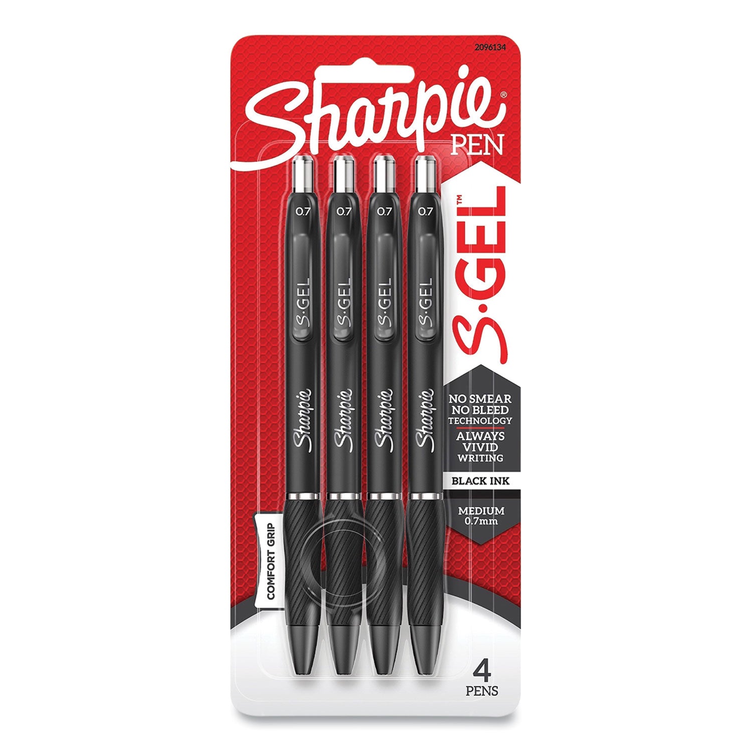 s-gel-high-performance-gel-pen-retractable-medium-07-mm-black-ink-black-barrel-4-pack_san2096134 - 1