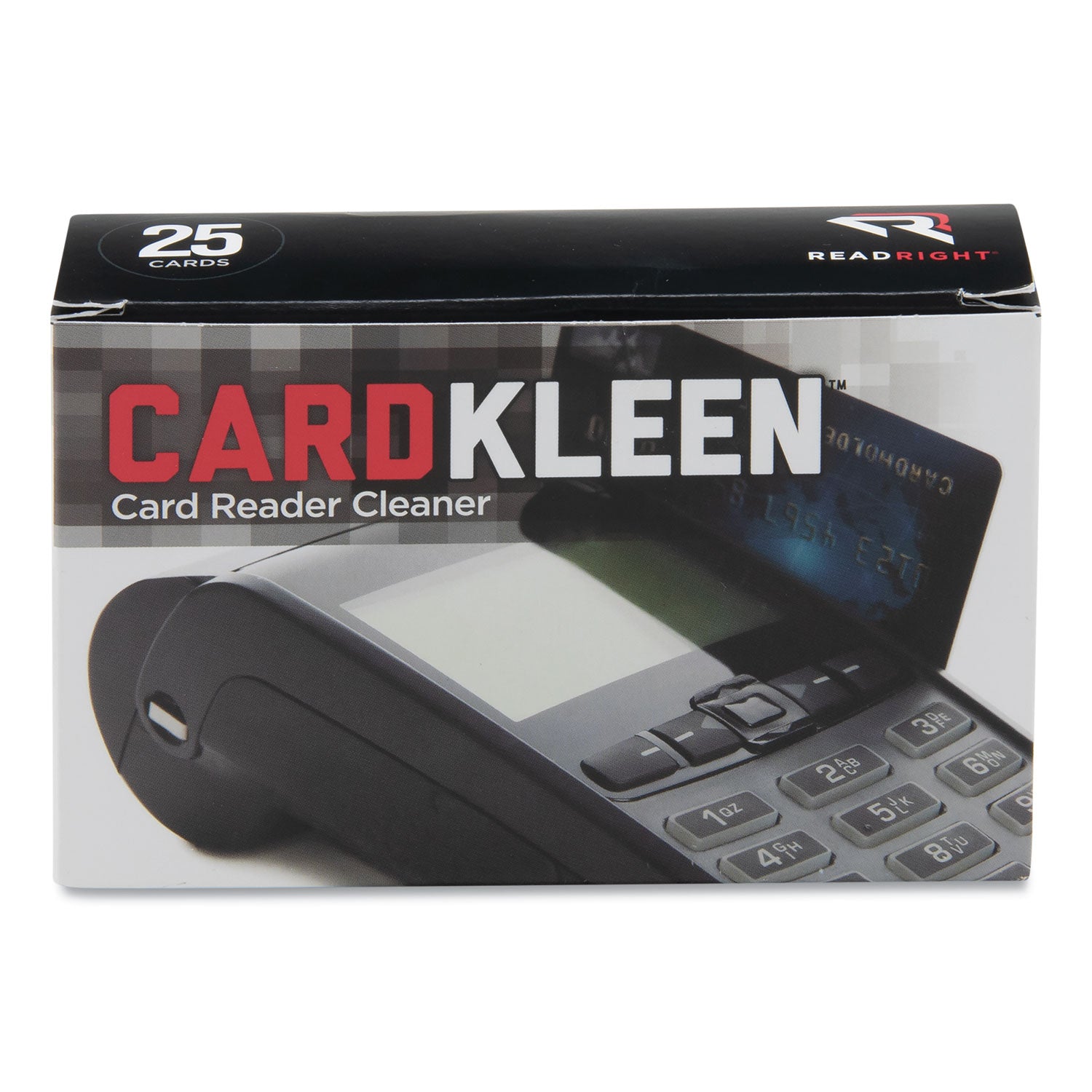 CardKleen Presaturated Magnetic Head Cleaning Cards, 3 3/8" x 2 1/8", 25/Box -