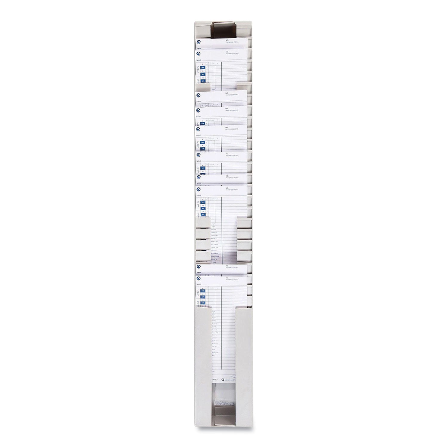 time-card-rack-40-pockets-plastic-light-gray_pti5004 - 2