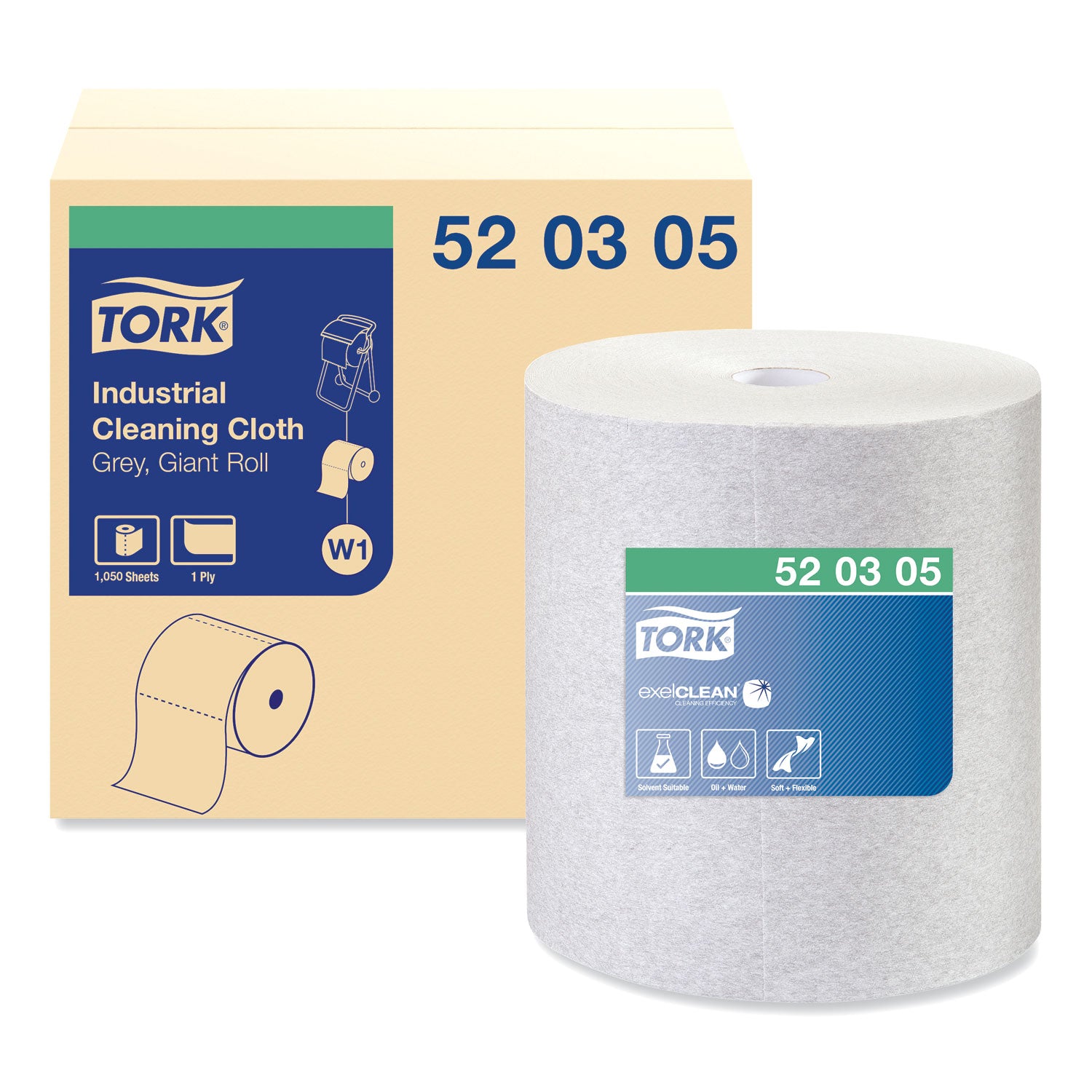 industrial-cleaning-cloths-1-ply-126-x-133-gray-1050-wipes-roll_trk520305 - 1
