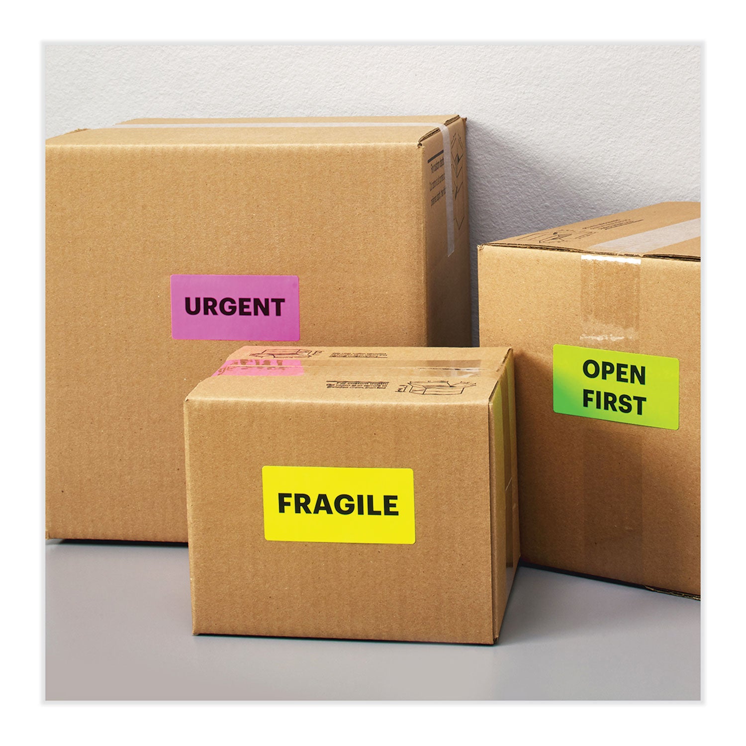 High-Visibility Permanent Laser ID Labels, 2 x 4, Neon Assorted, 500/Pack -