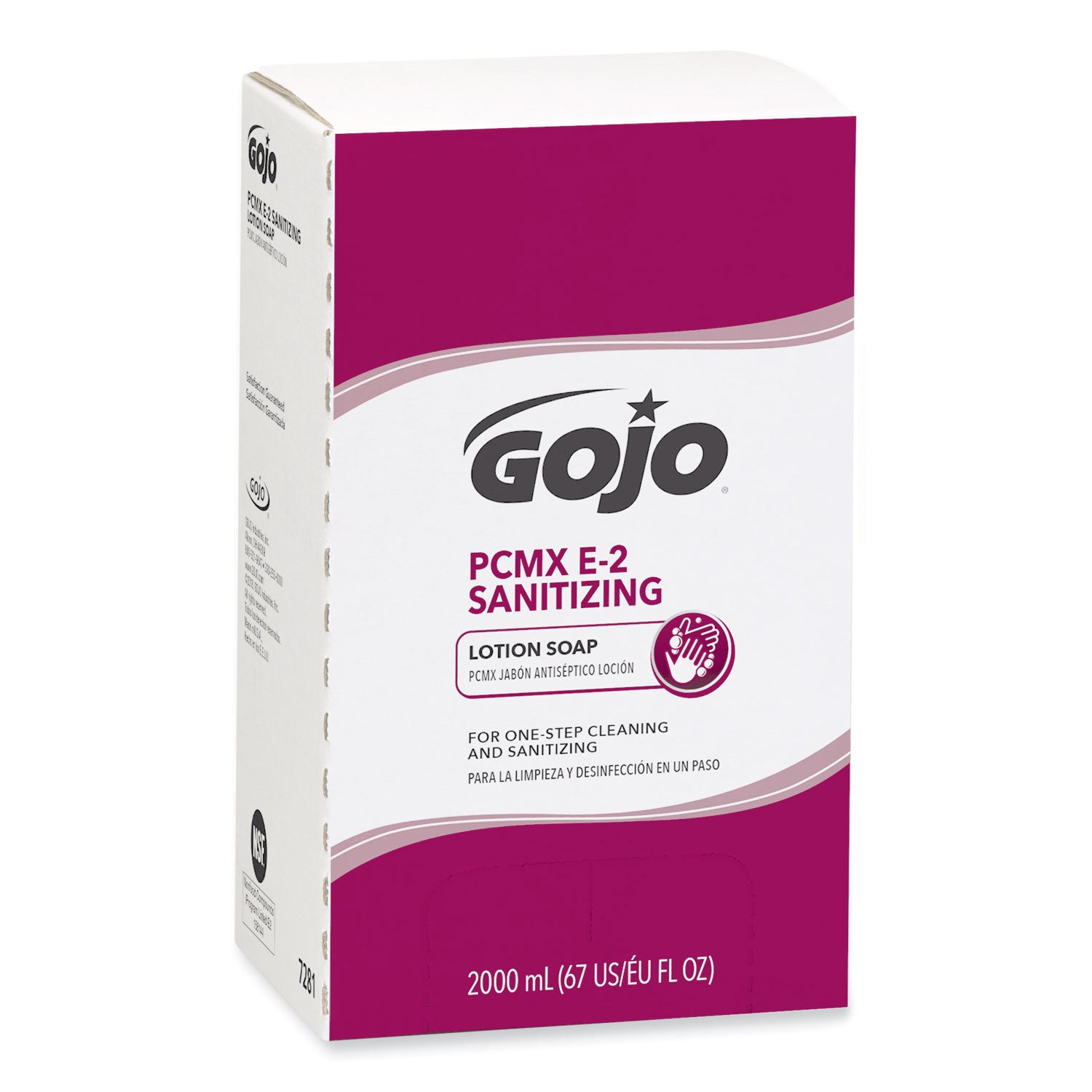 e2-sanitizing-lotion-soap-with-pcmx-for-pro-tdx-dispenser-fragrance-free-2000-ml-refill-bag-in-box-4-carton_goj728104ct - 1