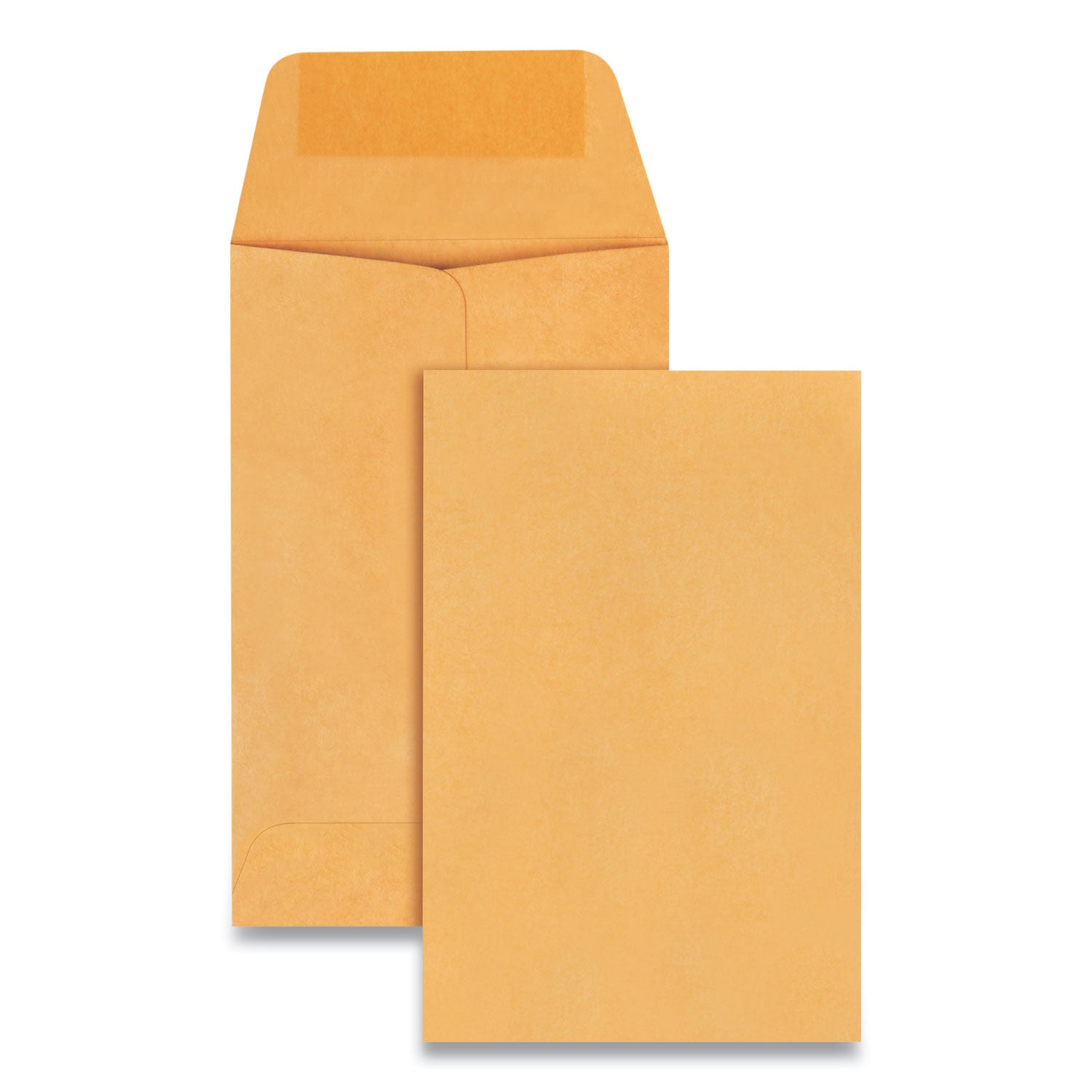 Kraft Coin and Small Parts Envelope, #1, Extended Square Flap, Gummed Closure, 2.25 x 3.5, Brown Kraft, 500/Box -