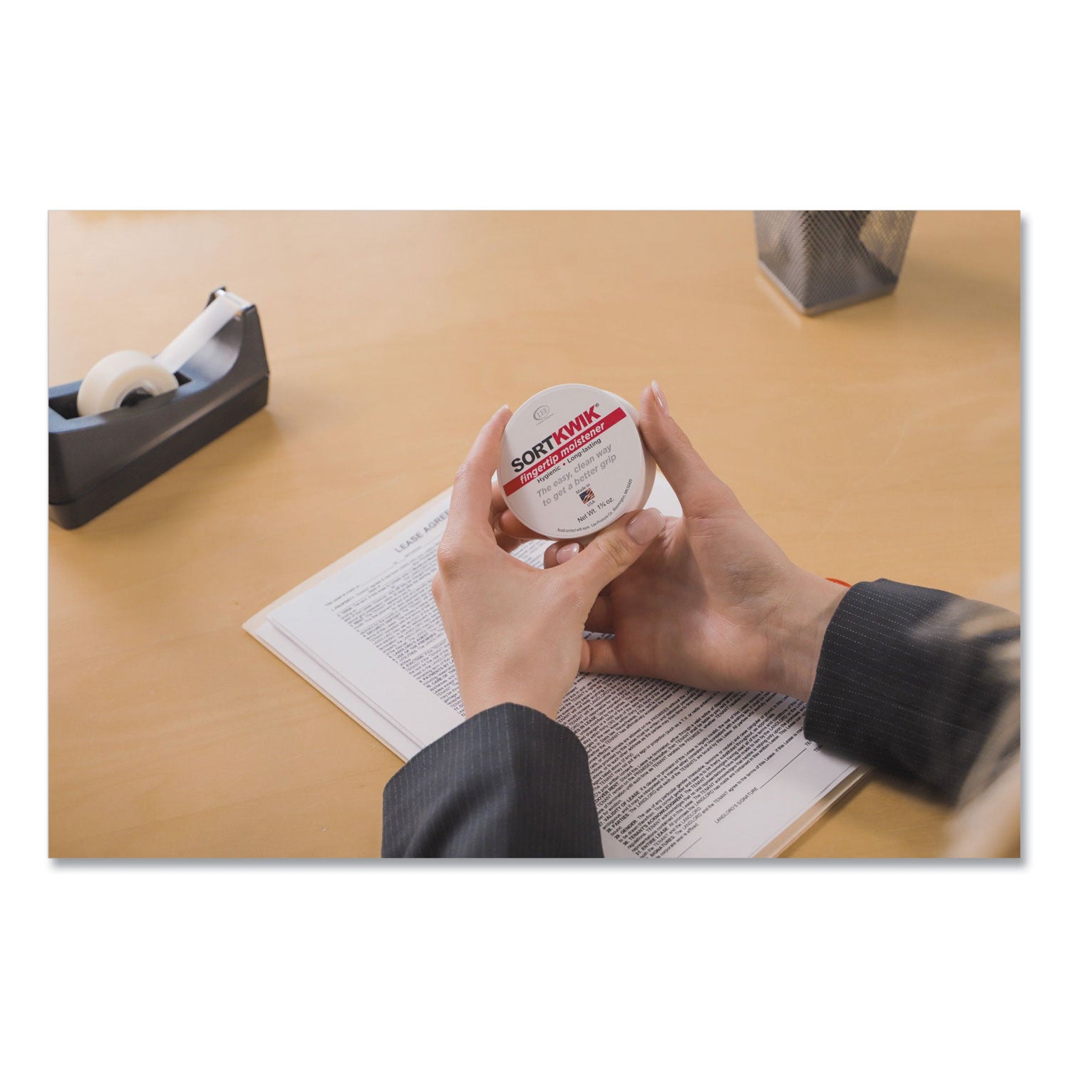 Sortkwik Fingertip Moisteners, 1.75 oz, Pink -