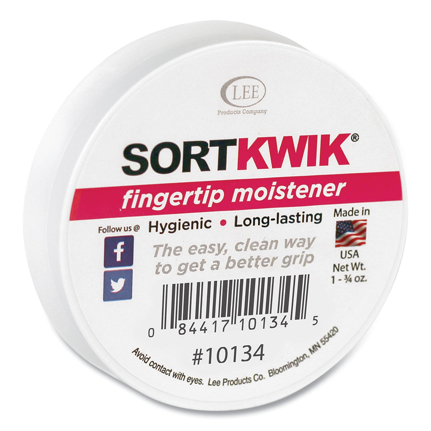 Sortkwik Fingertip Moisteners, 1.75 oz, Pink -