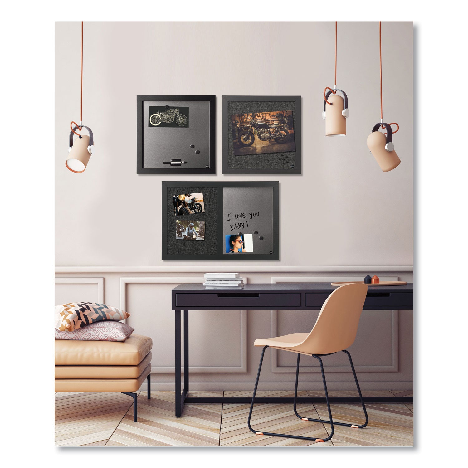 black-shadow-message-board-set-1-bulletin-1-bulletin-dry-erase-1-magnetic-dry-erase-assorted-sizes-black-frames_bvcsor034 - 1