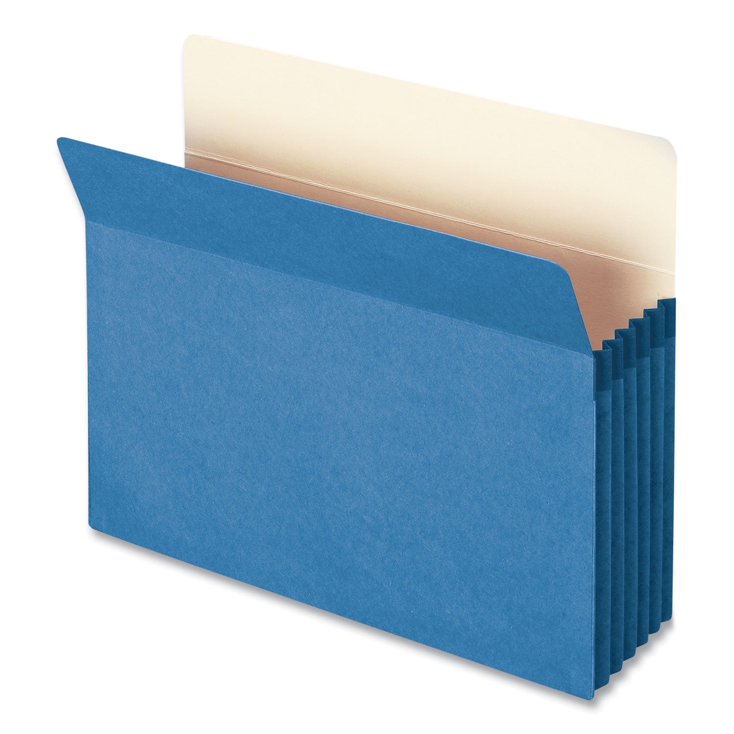 Colored File Pockets, 5.25" Expansion, Letter Size, Blue -