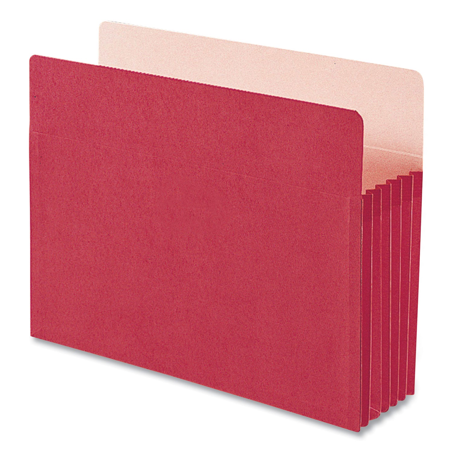 Colored File Pockets, 5.25" Expansion, Letter Size, Red -
