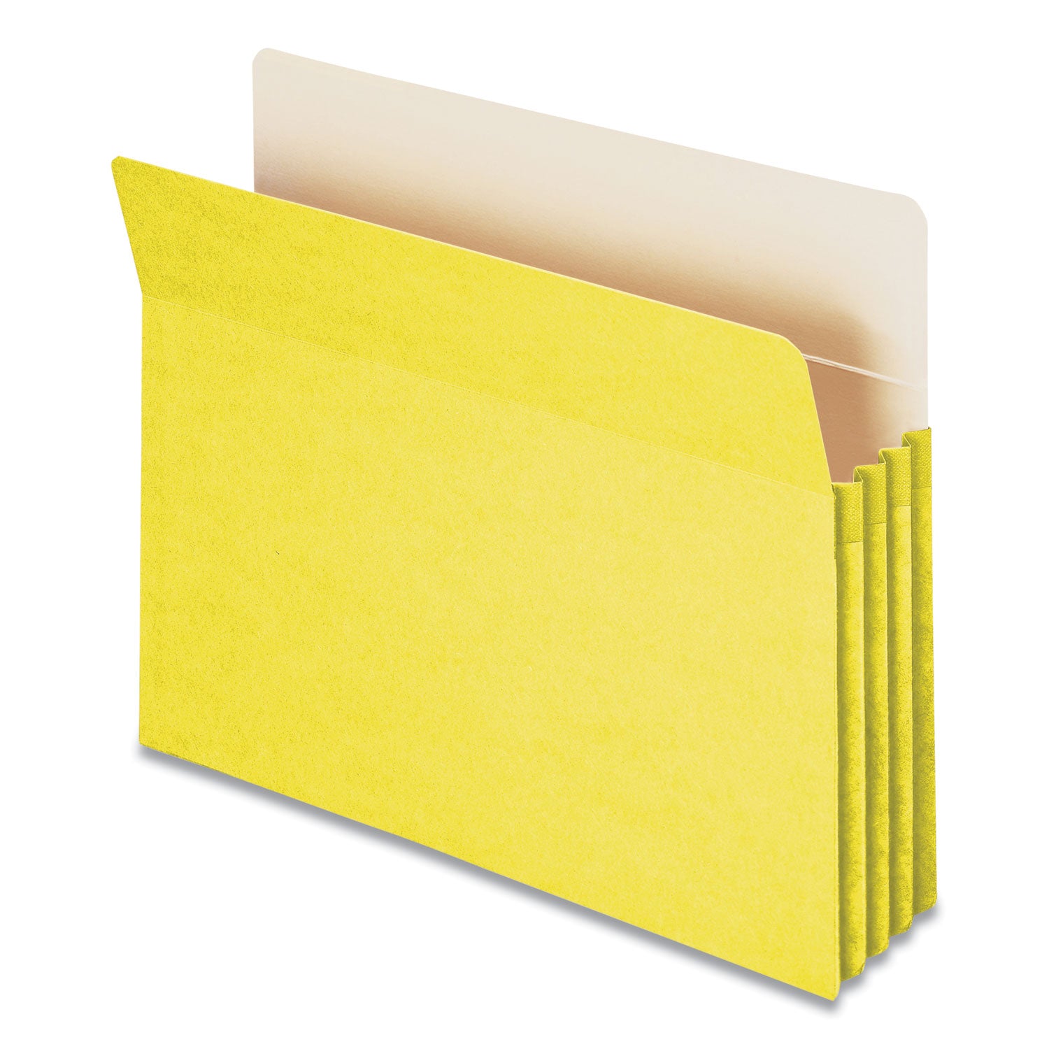 Colored File Pockets, 3.5" Expansion, Letter Size, Yellow -
