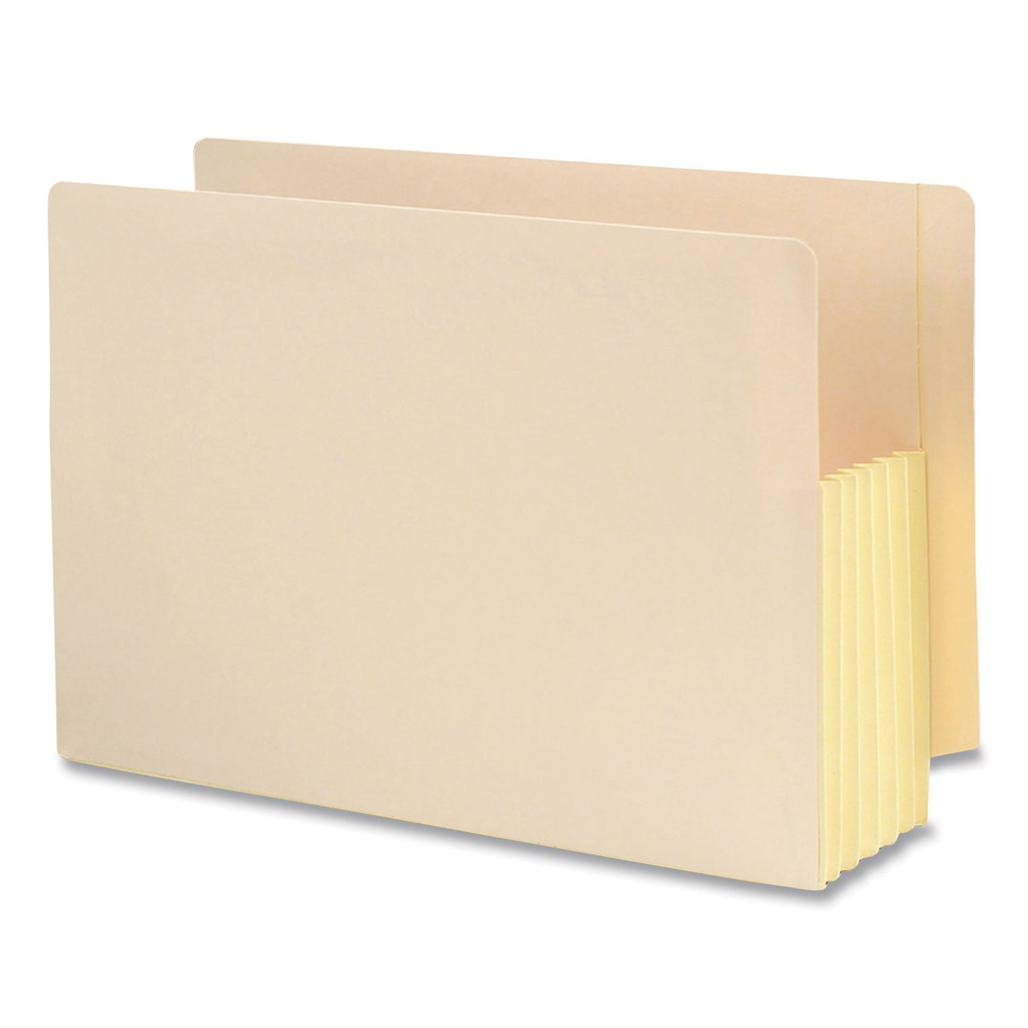 Manila End Tab File Pockets with Tyvek-Lined Gussets, 5.25" Expansion, Legal Size, Manila, 10/Box -