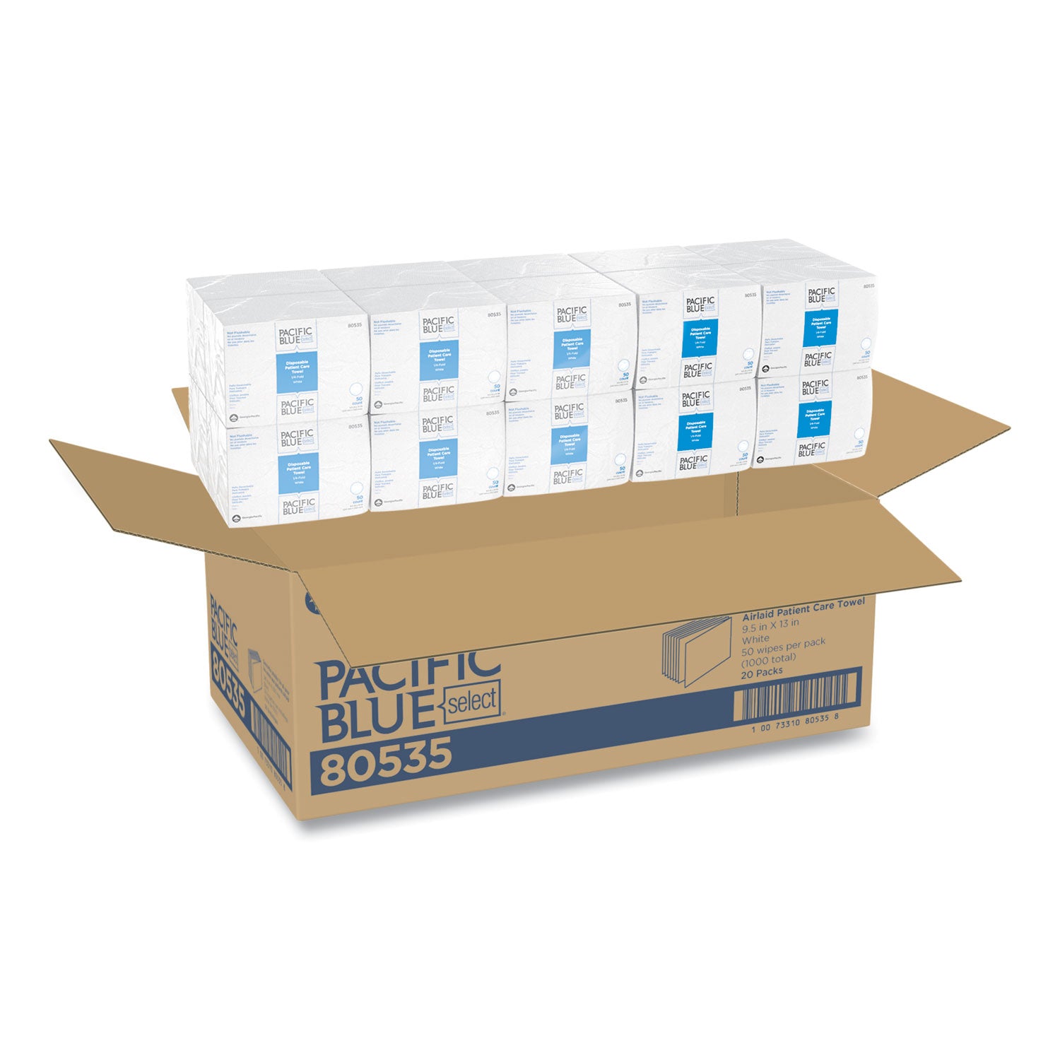 pacific-blue-select-disposable-patient-care-washcloths-1-ply-95-x-13-unscented-white-50-pack-20-packs-carton_gpc80535 - 2