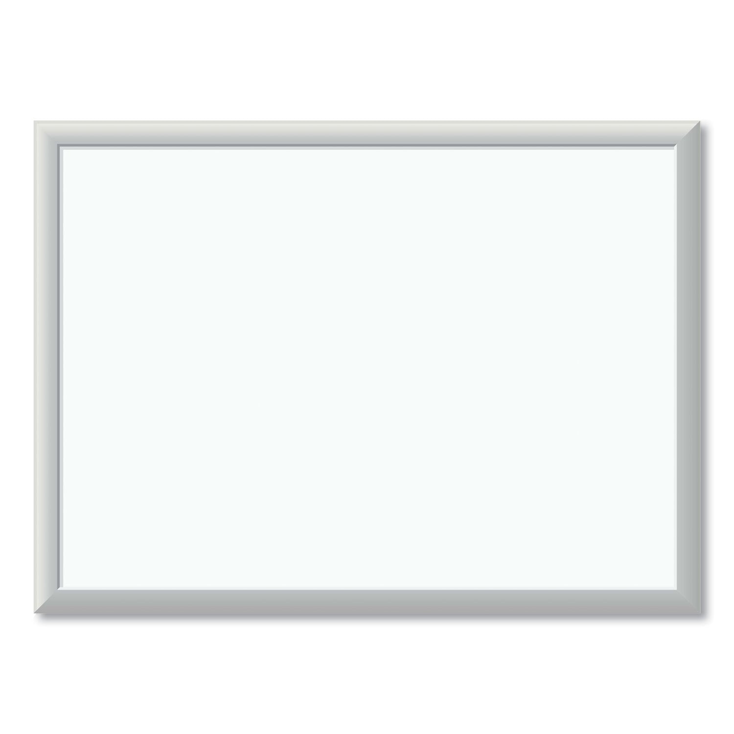 melamine-dry-erase-board-23-x-17-white-surface-silver-frame_ubr030u0001 - 1