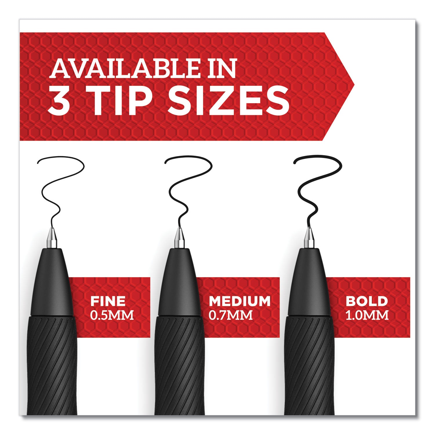 s-gel-high-performance-gel-pen-retractable-medium-07-mm-black-ink-black-barrel-dozen_san2096159 - 2